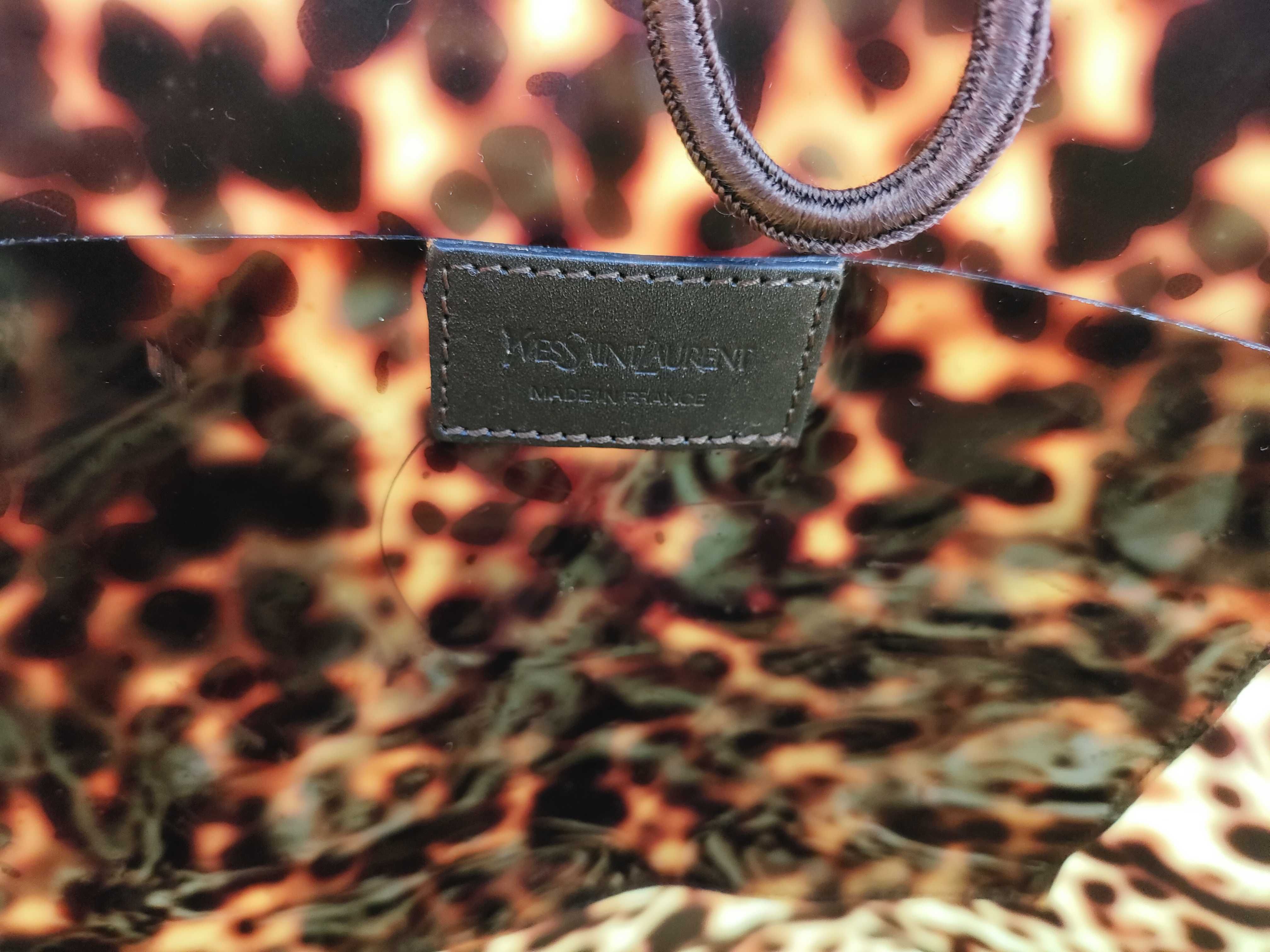 handbag, leopard print, YSL logo handbag — view 10