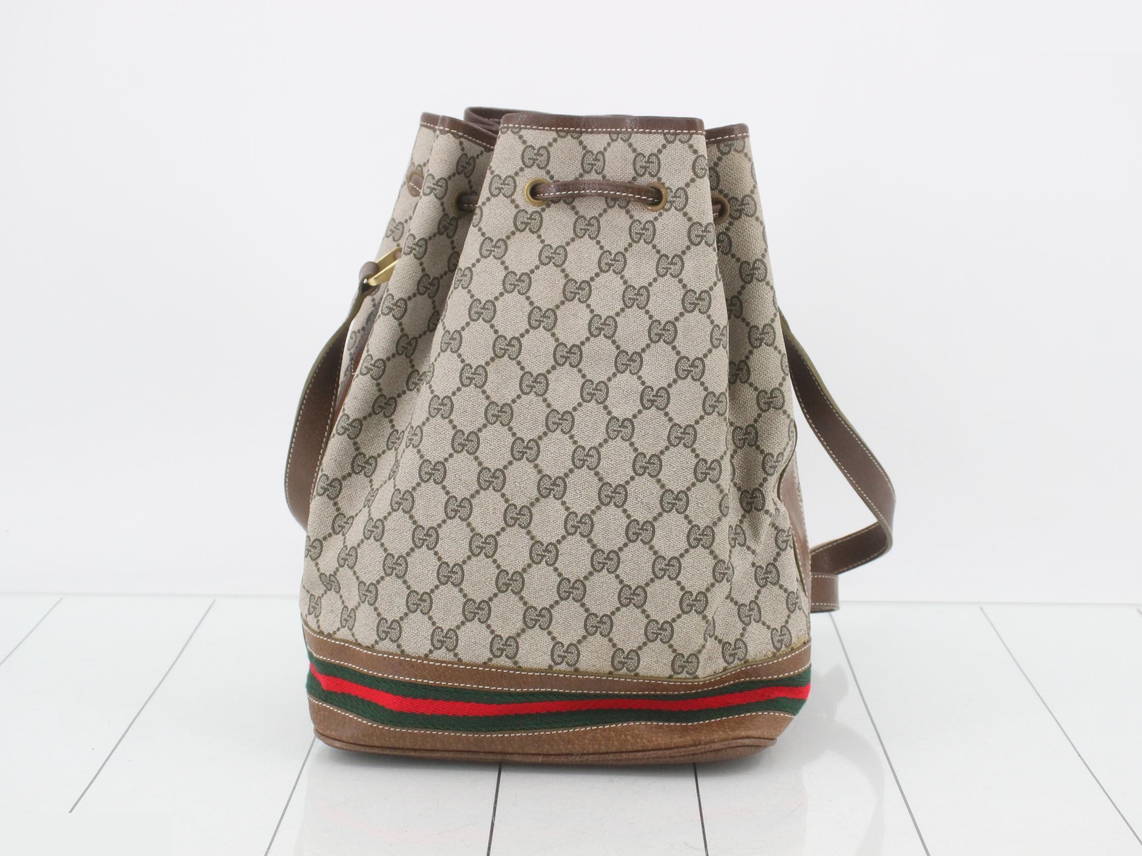 GG Supreme Sherry Drawstring Shoulder Bag — view 2