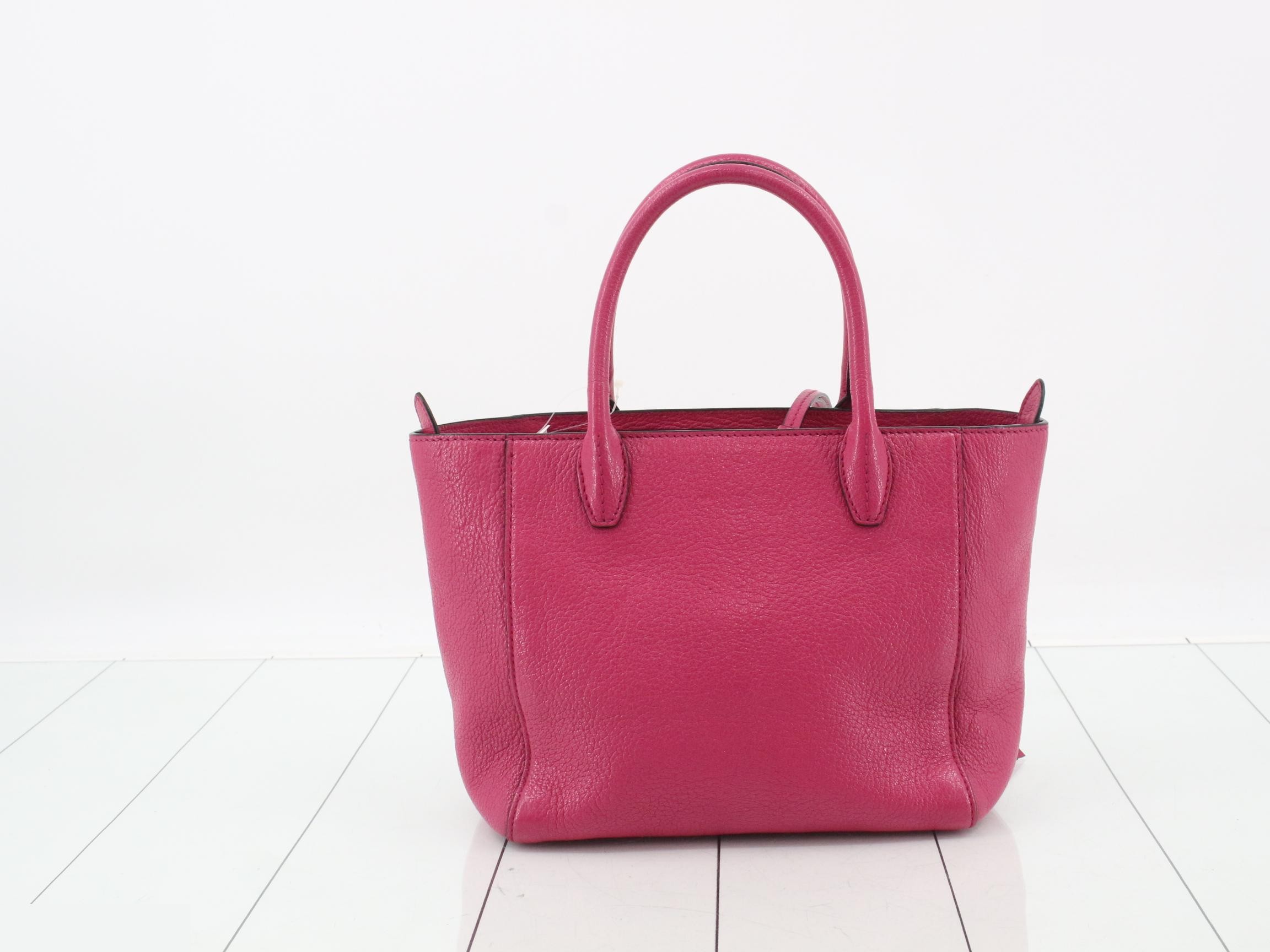 Leather tote bag, 2-way bag, with shoulder strap. — view 2