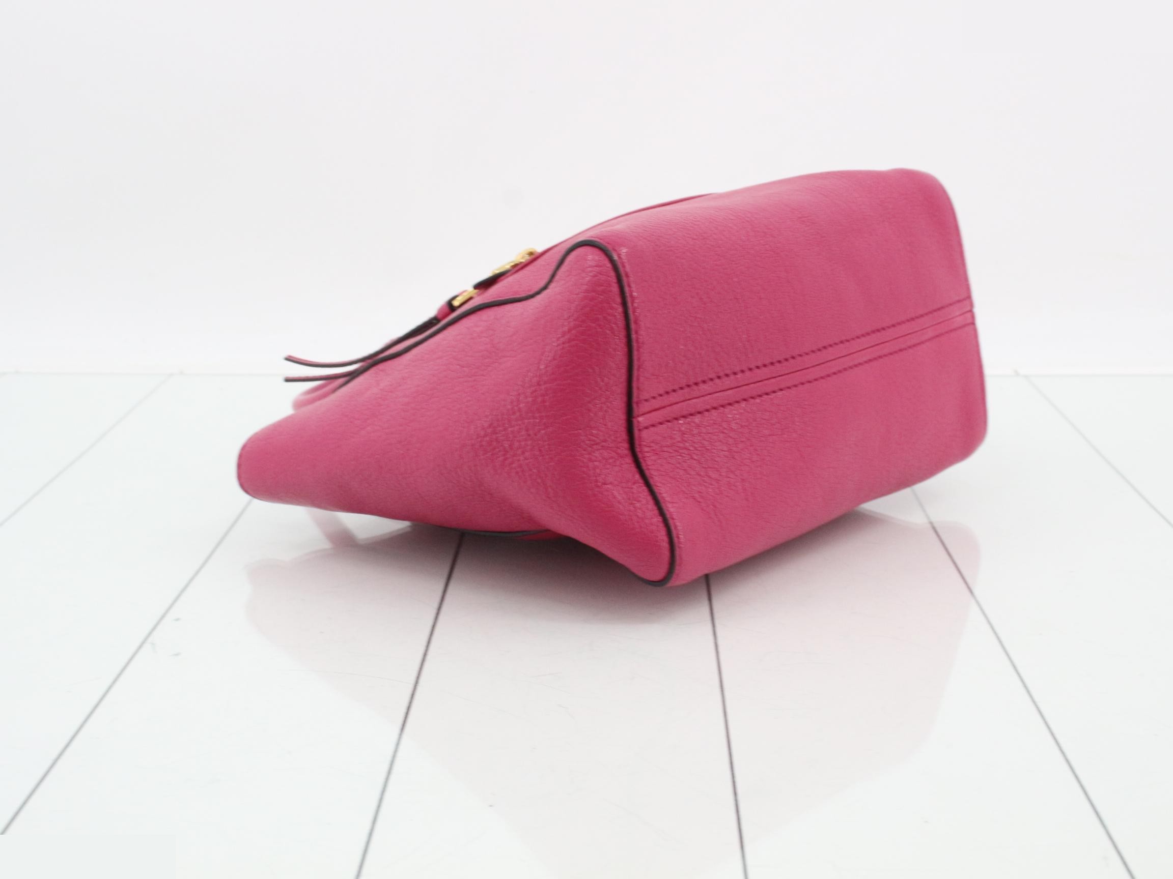 Leather tote bag, 2-way bag, with shoulder strap. — view 5