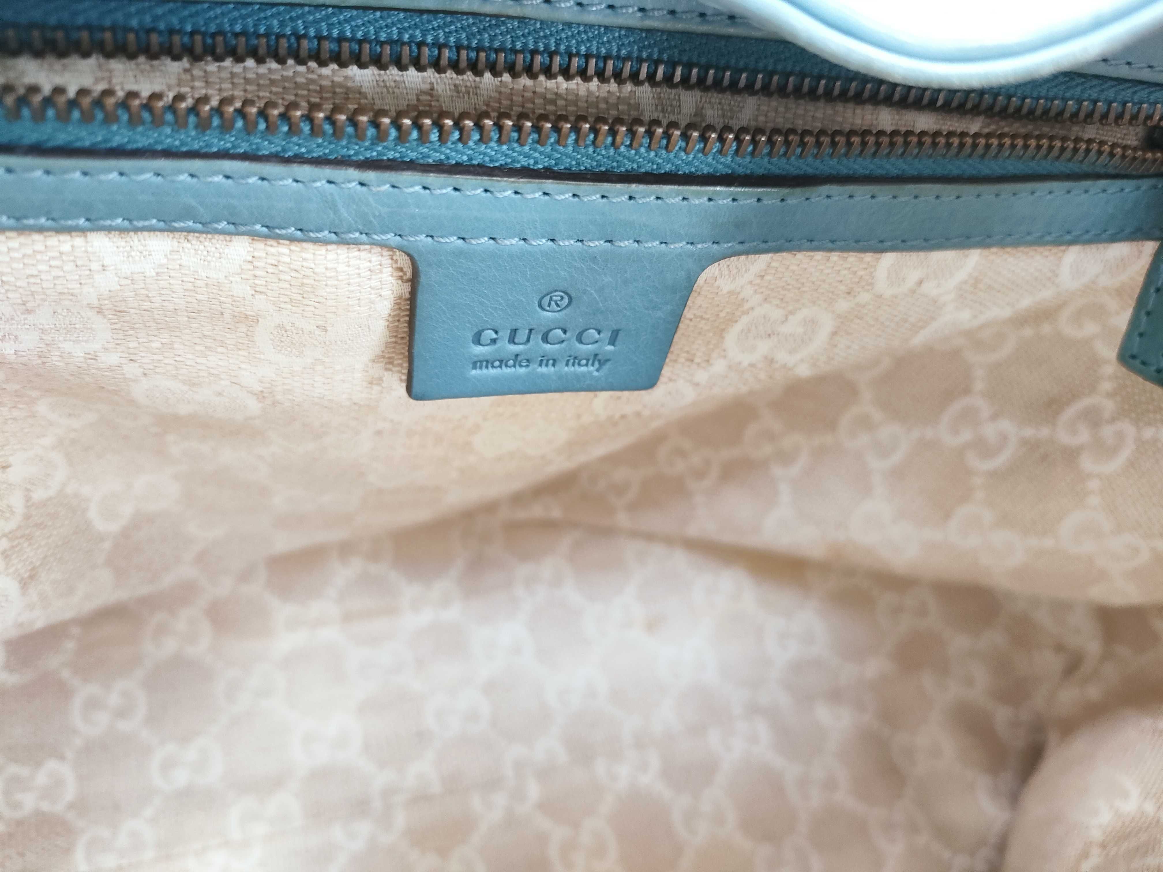 Soft Stirrup Tote Handbag, Blue Tote Bag — view 13