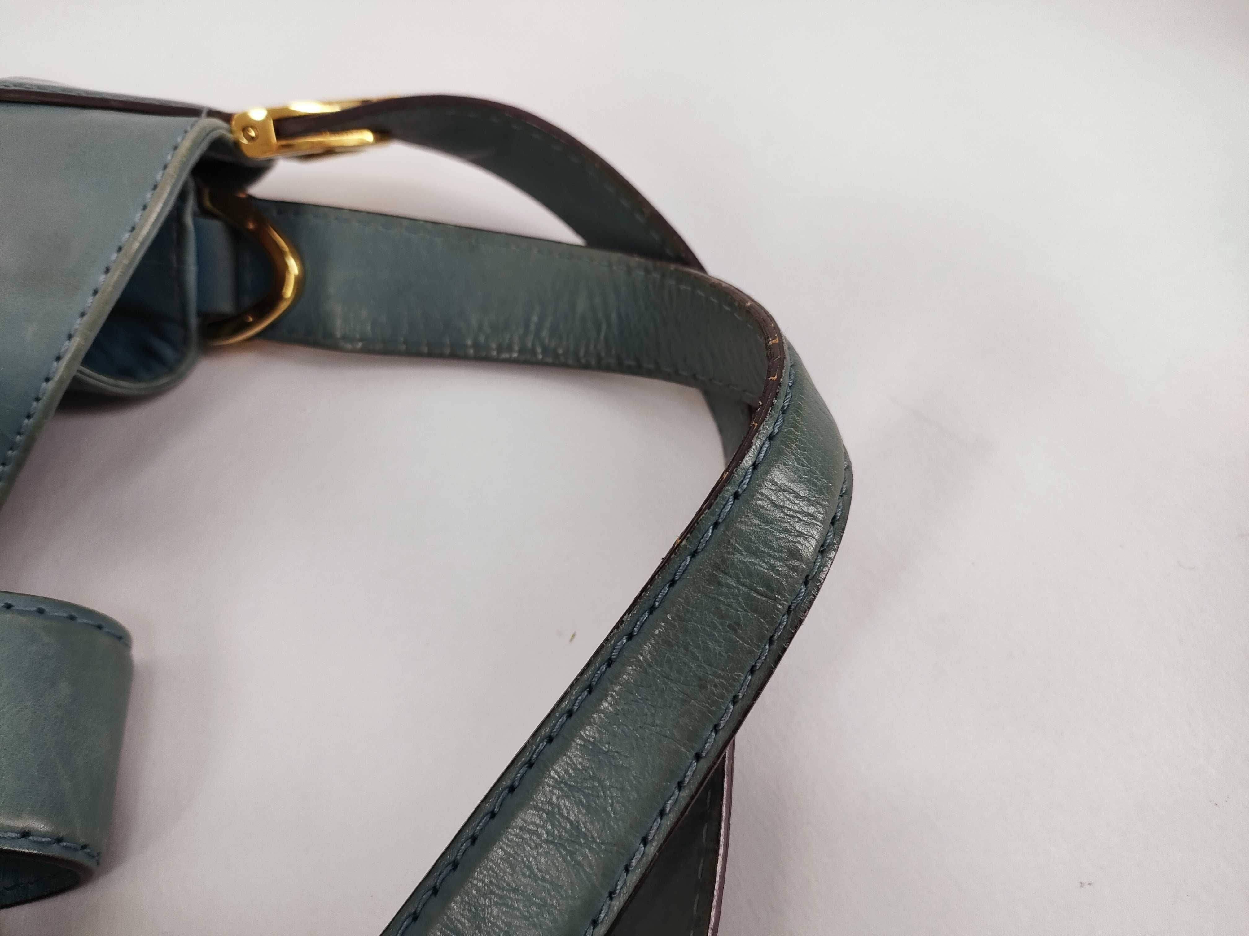Soft Stirrup Tote Handbag, Blue Tote Bag — view 4