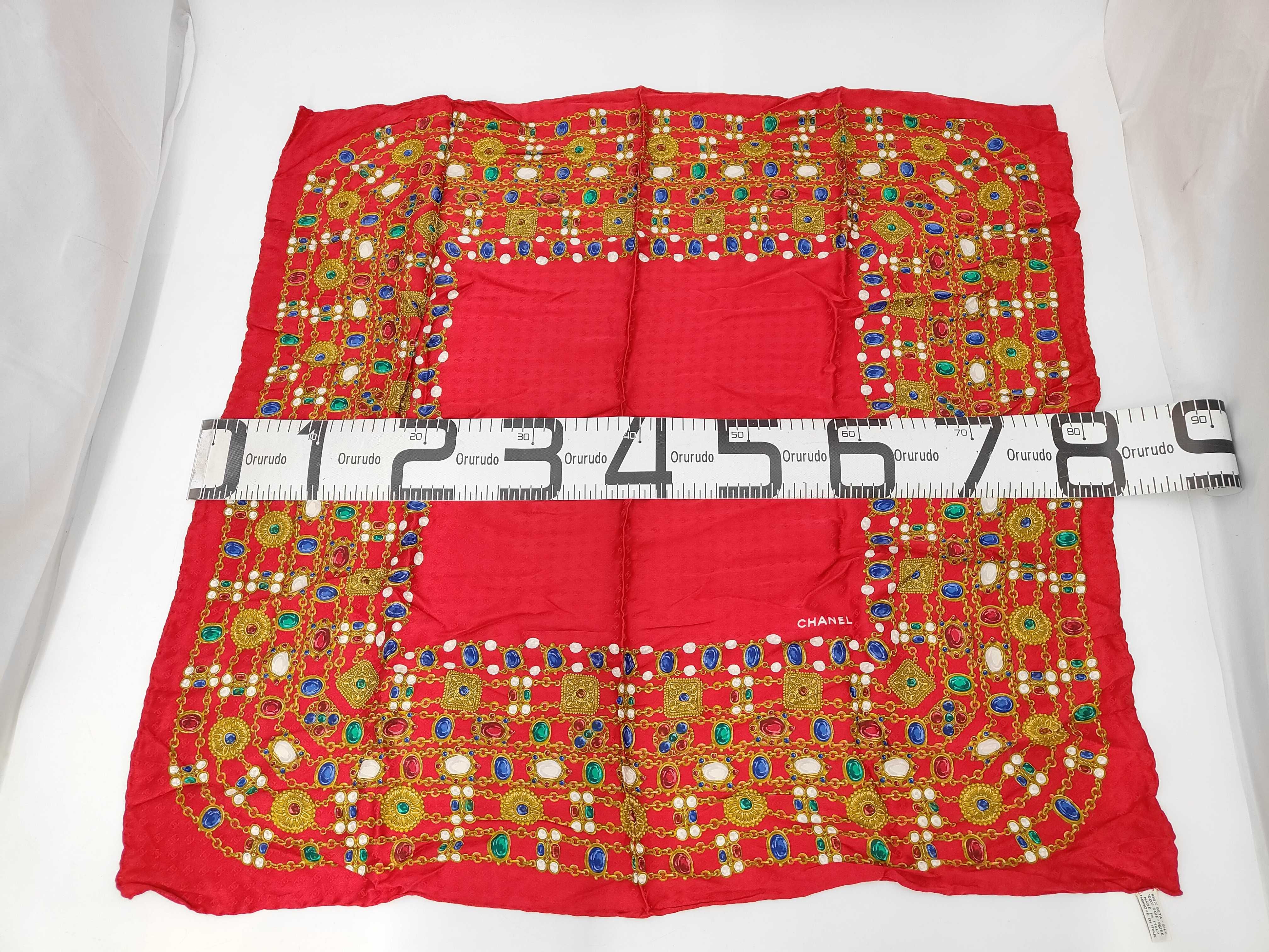 jewel pattern scarf / silk and other accessories — view 2