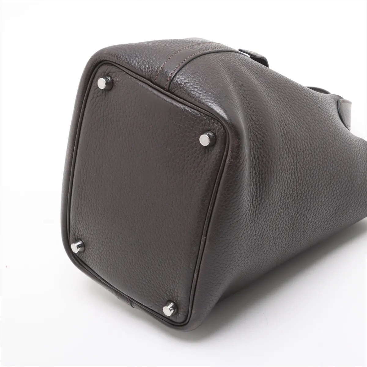 Picotin Lock 18 PM, Taurillon Clemence leather, brown, silver hardware, M: 2009 — view 3