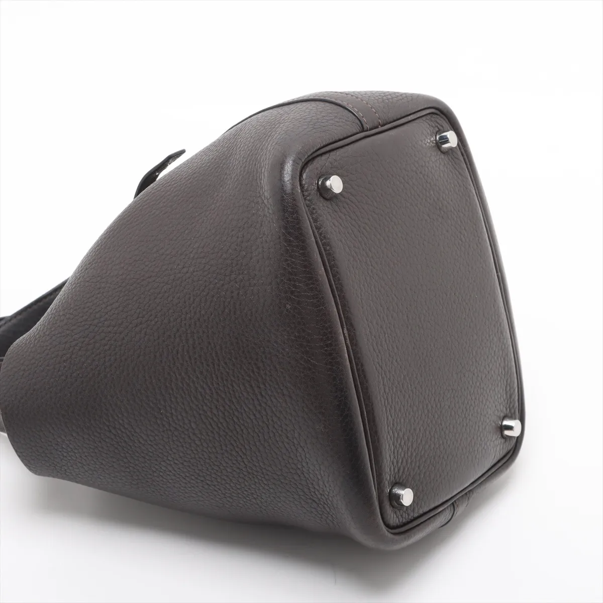 Picotin Lock 18 PM, Taurillon Clemence leather, brown, silver hardware, M: 2009 — view 4