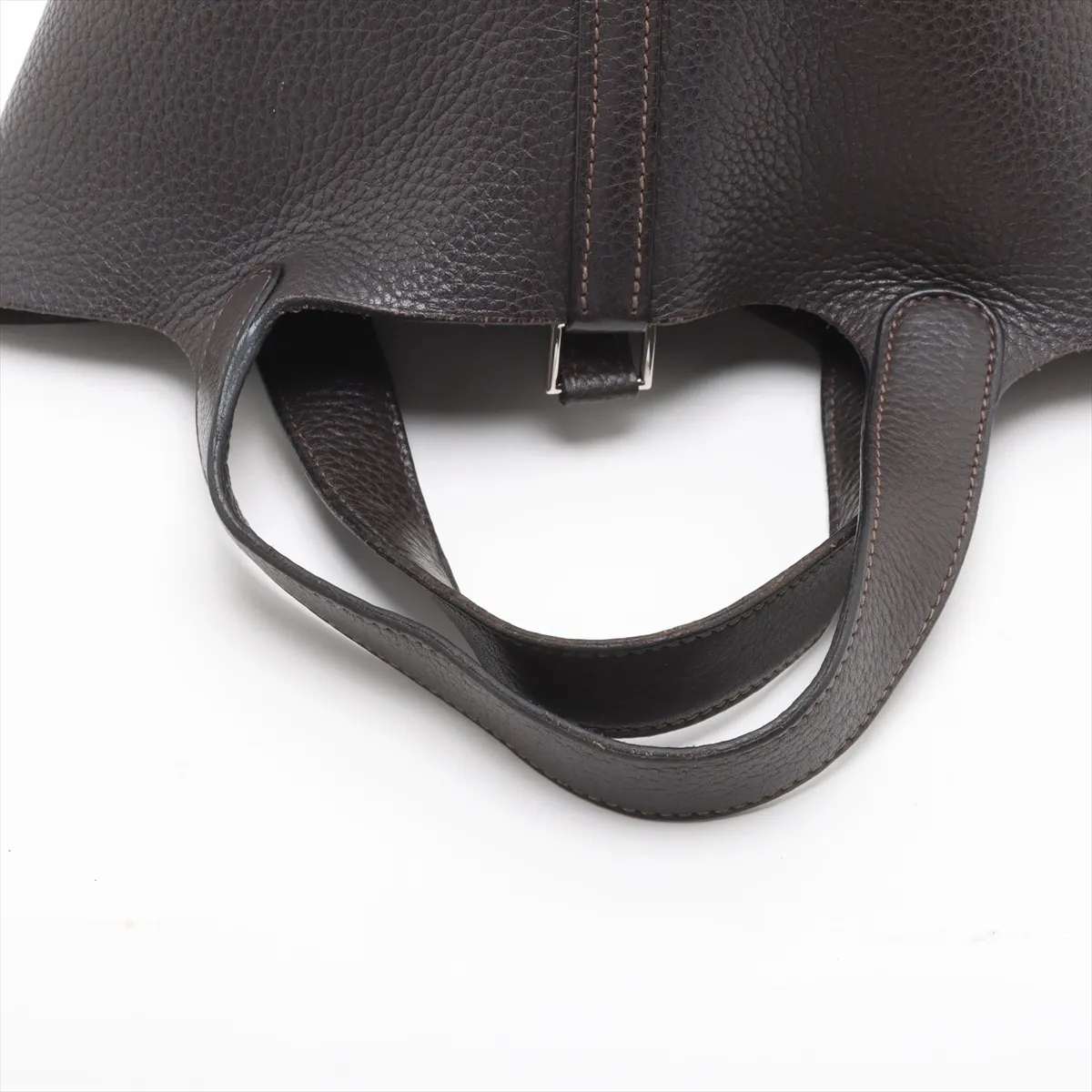Picotin Lock 18 PM, Taurillon Clemence leather, brown, silver hardware, M: 2009 — view 5