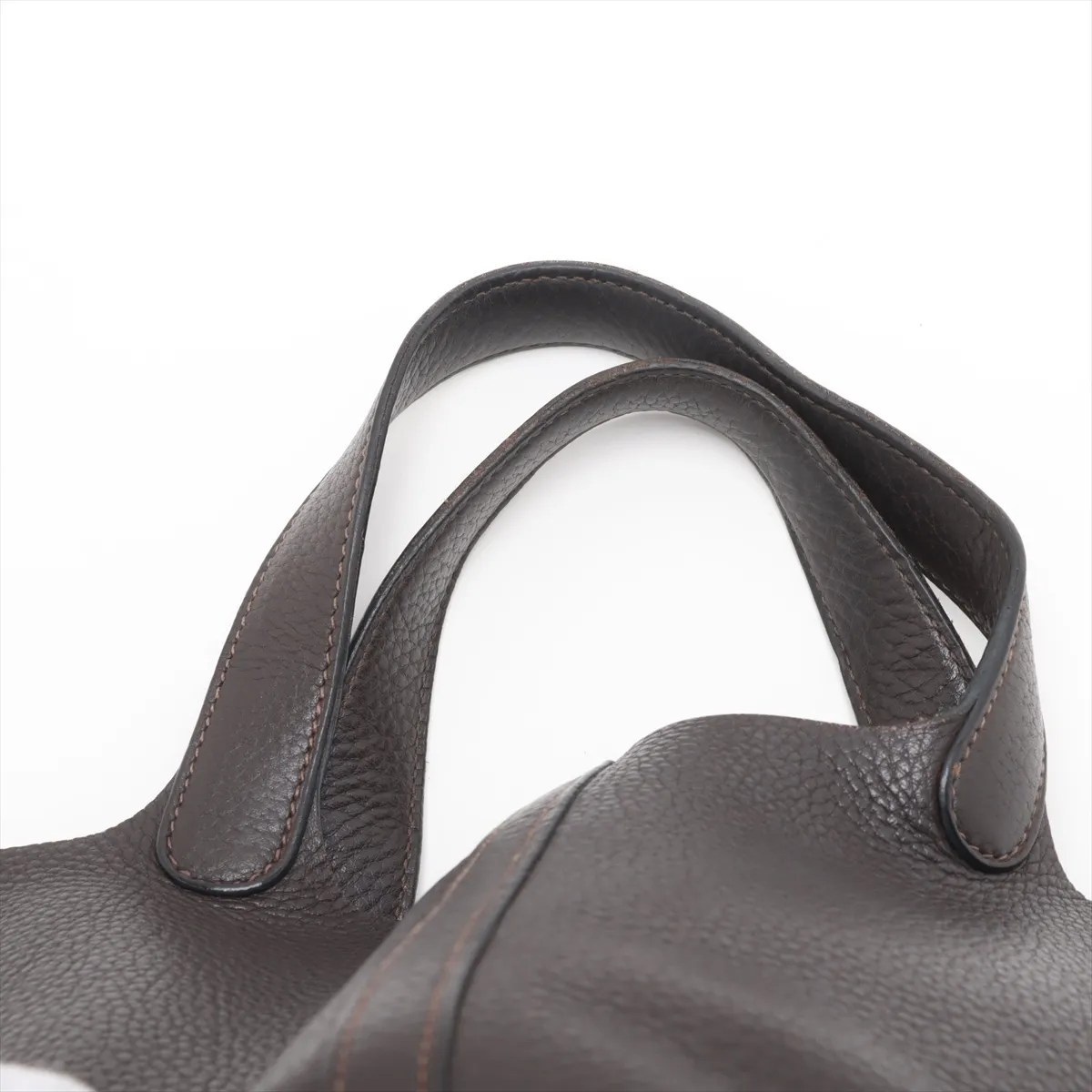 Picotin Lock 18 PM, Taurillon Clemence leather, brown, silver hardware, M: 2009 — view 6