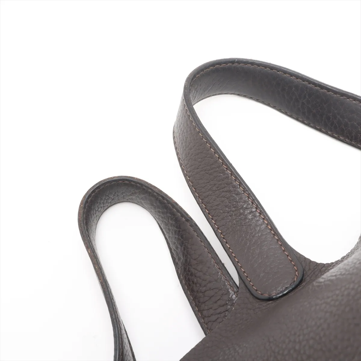 Picotin Lock 18 PM, Taurillon Clemence leather, brown, silver hardware, M: 2009 — view 9
