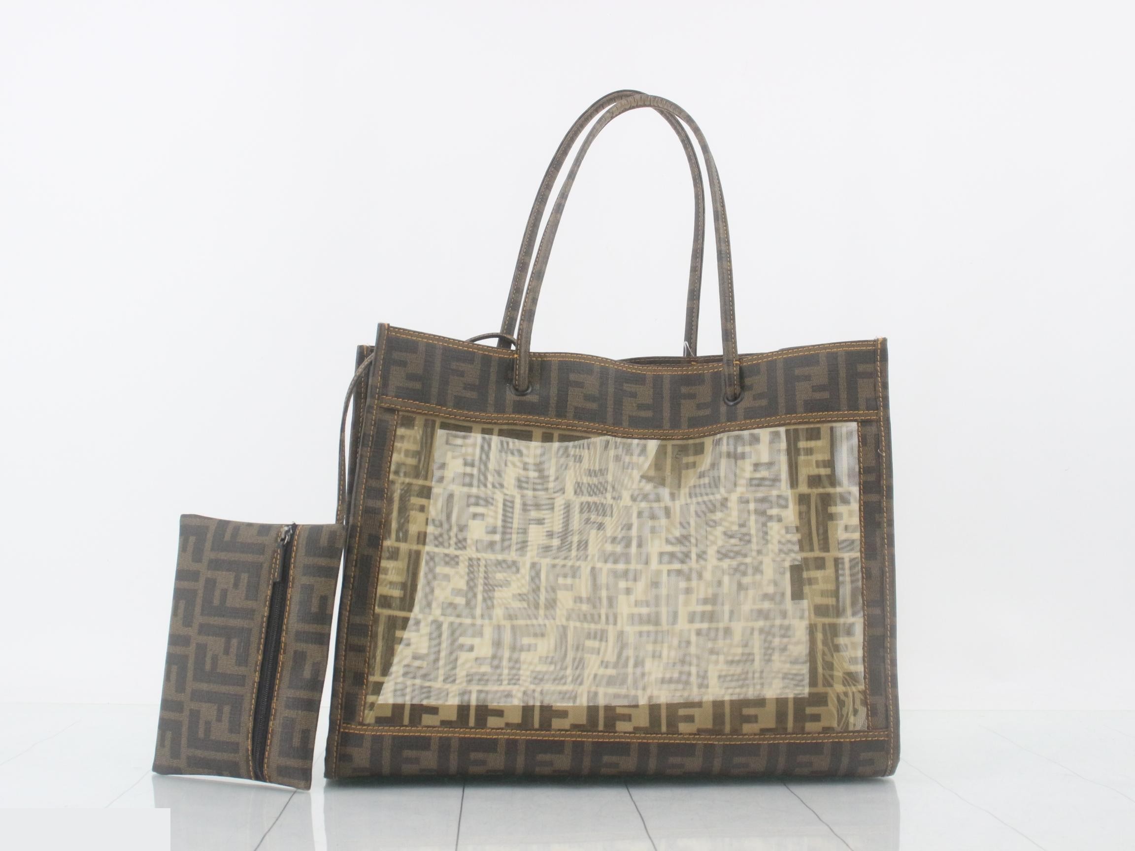 Zucca pattern tote bag, brown