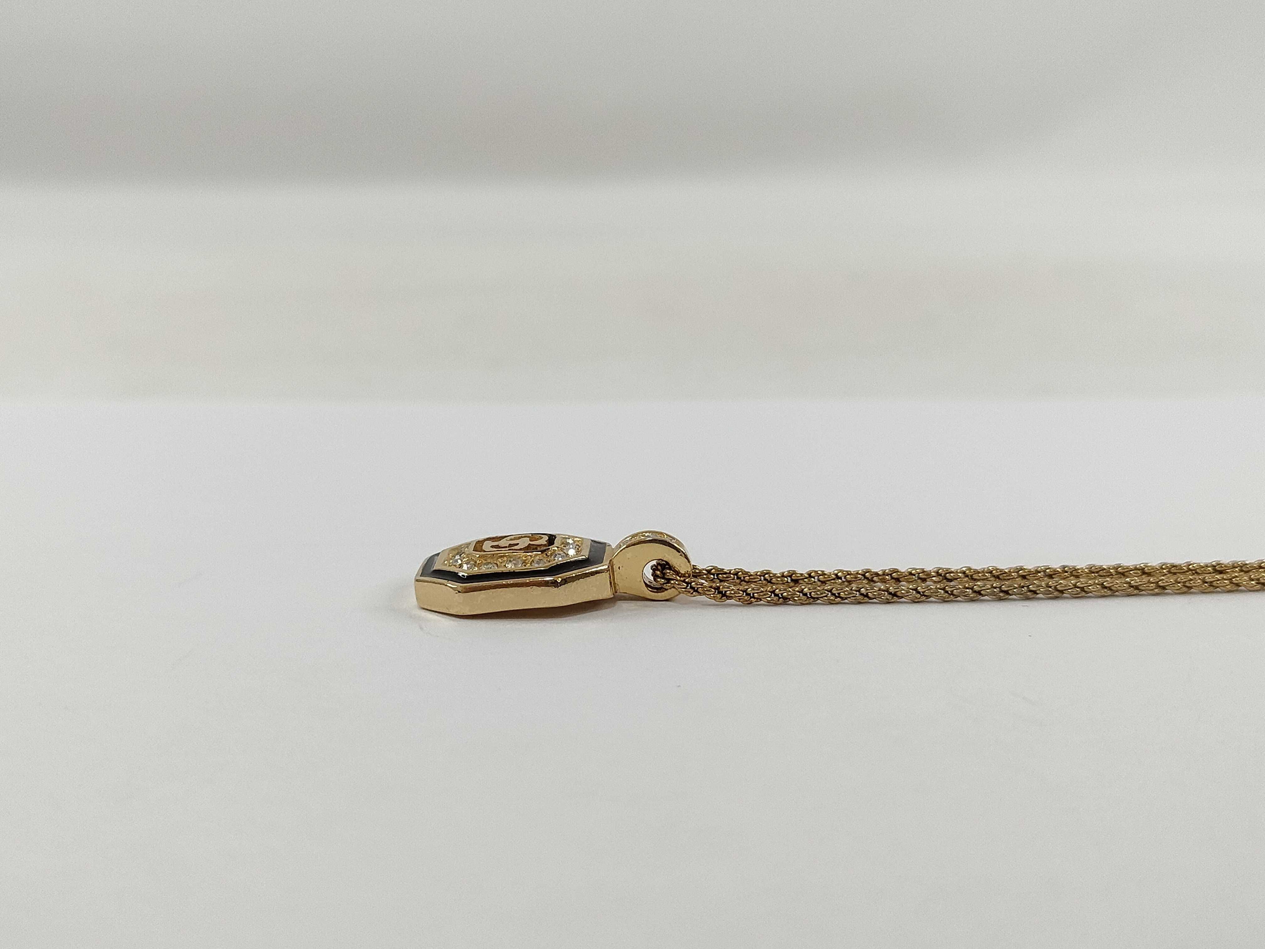 CD logo necklace — view 3