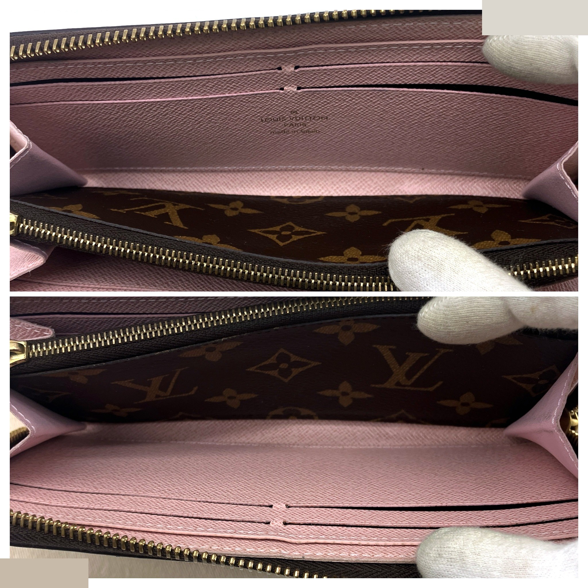 Monogram Portefeuille Clemence Zippy Gold Hardware — view 6