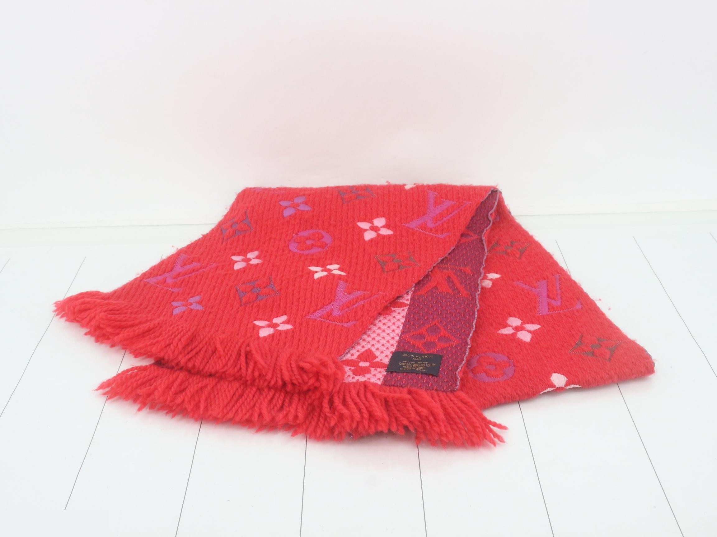 Echarle Logomania Rainbow Scarf, Wool/Silk, with Tag — view 2