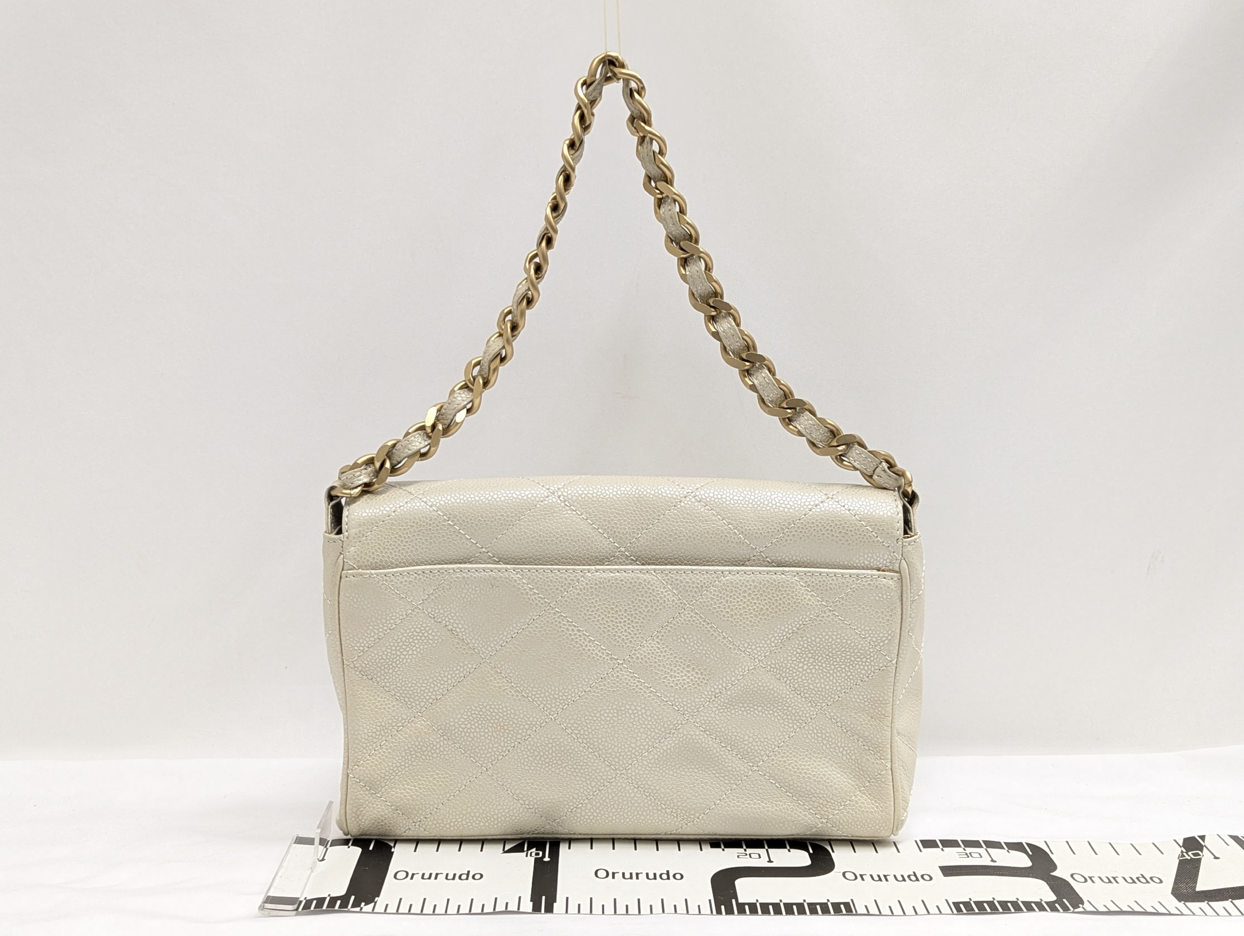 Caviar Skin Matelassé Chain One-Shoulder Bag (Series 6) — view 2