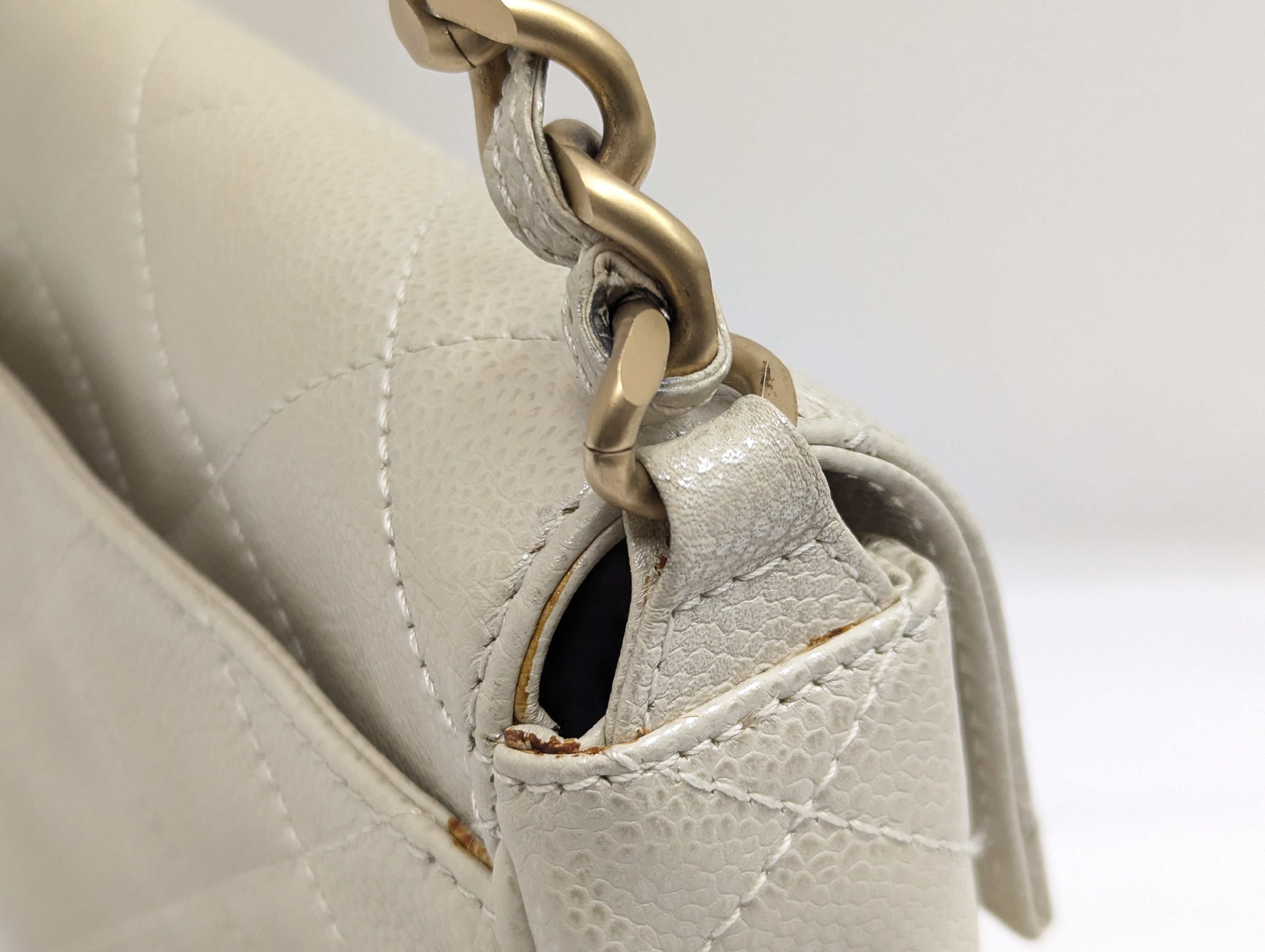 Caviar Skin Matelassé Chain One-Shoulder Bag (Series 6) — view 7