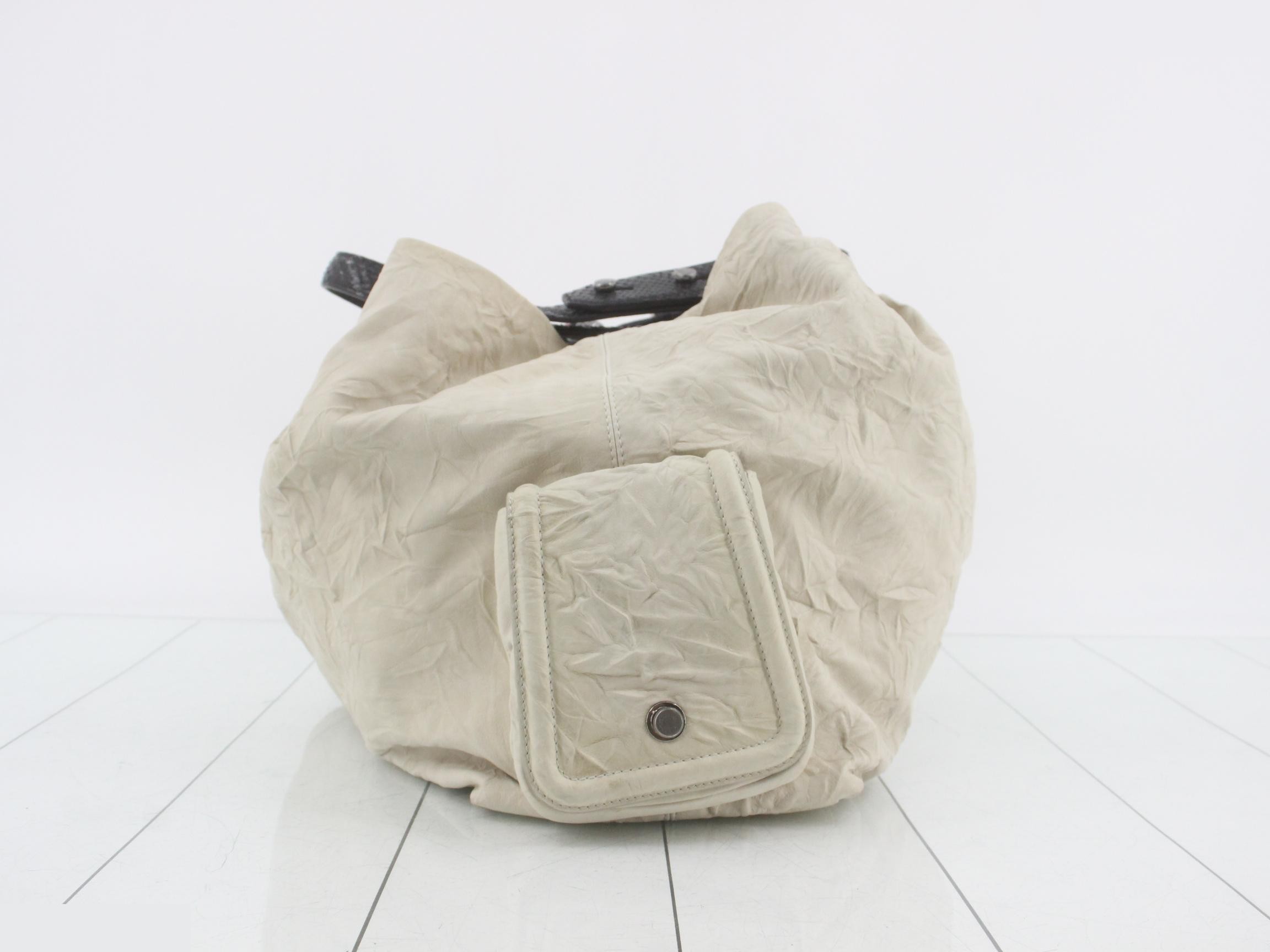 Wrinkled finish Leoni leather python tote bag — view 3