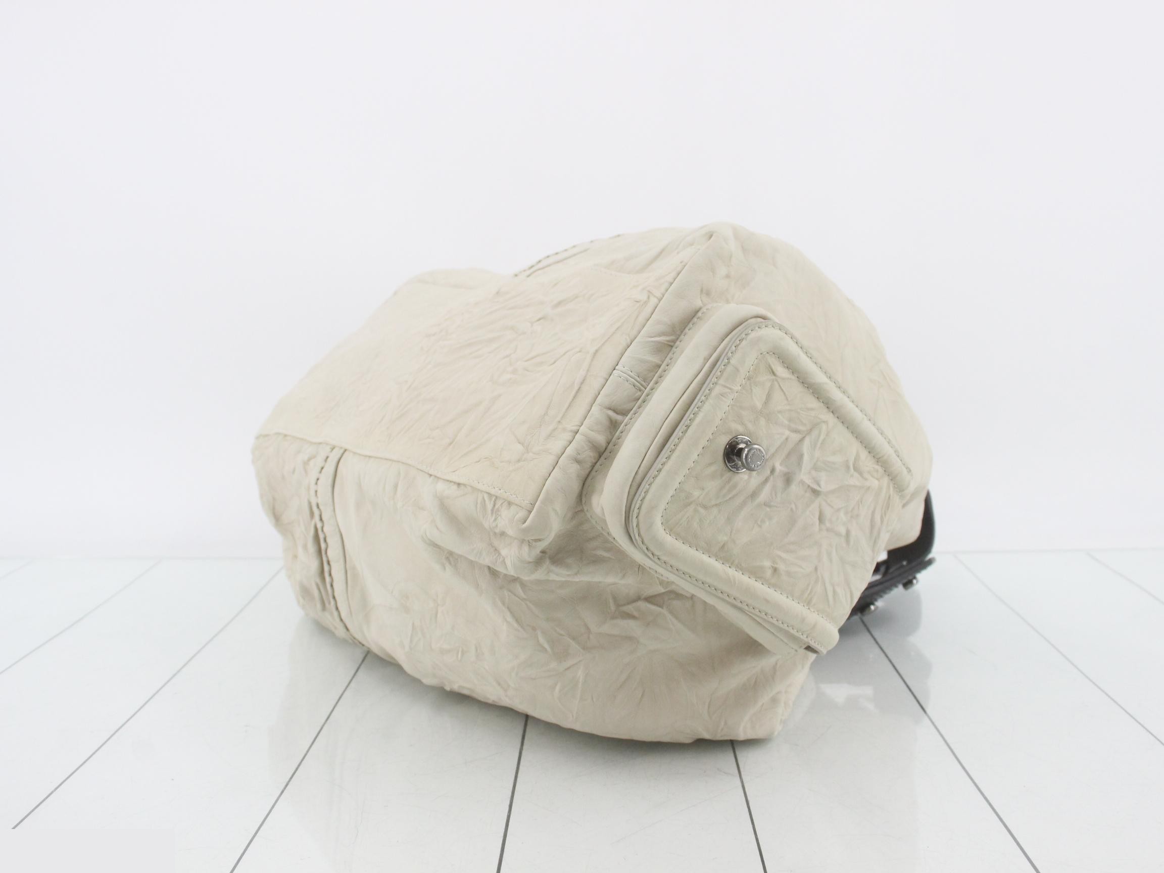 Wrinkled finish Leoni leather python tote bag — view 6
