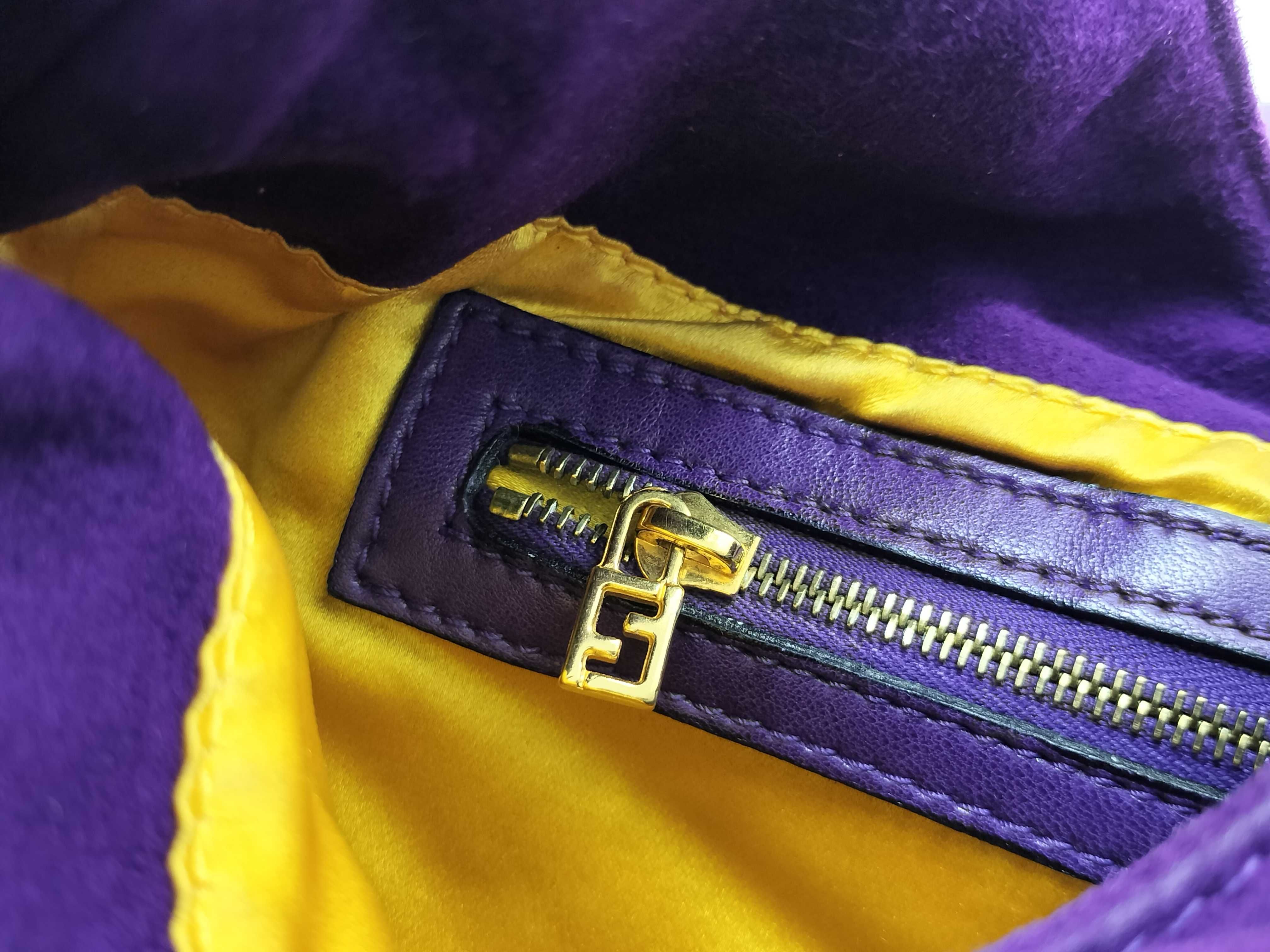 Mamma Fendi Suede FF Hardware One-Shoulder Bag Purple Shoulder Bag — view 12