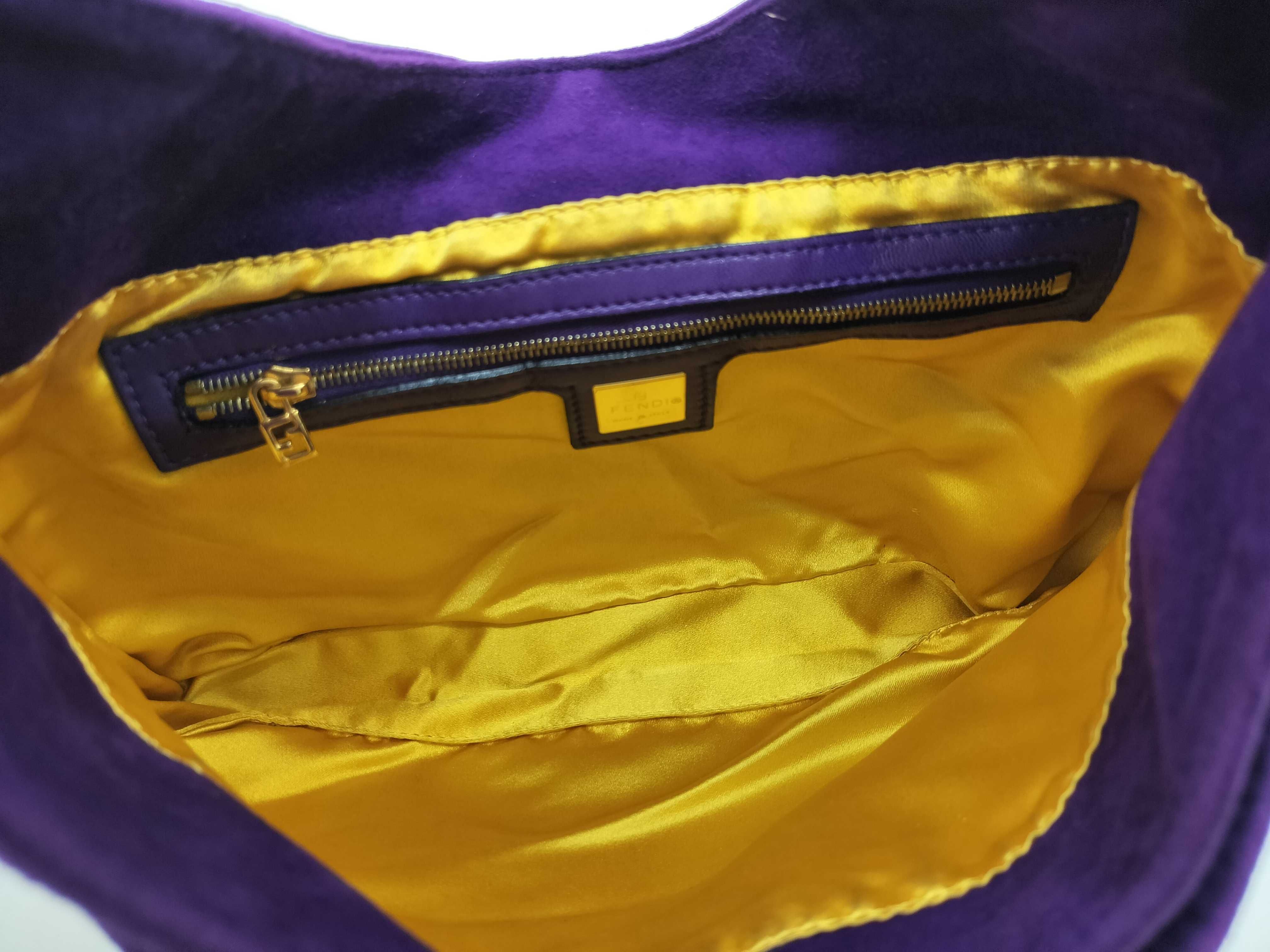 Mamma Fendi Suede FF Hardware One-Shoulder Bag Purple Shoulder Bag — view 9