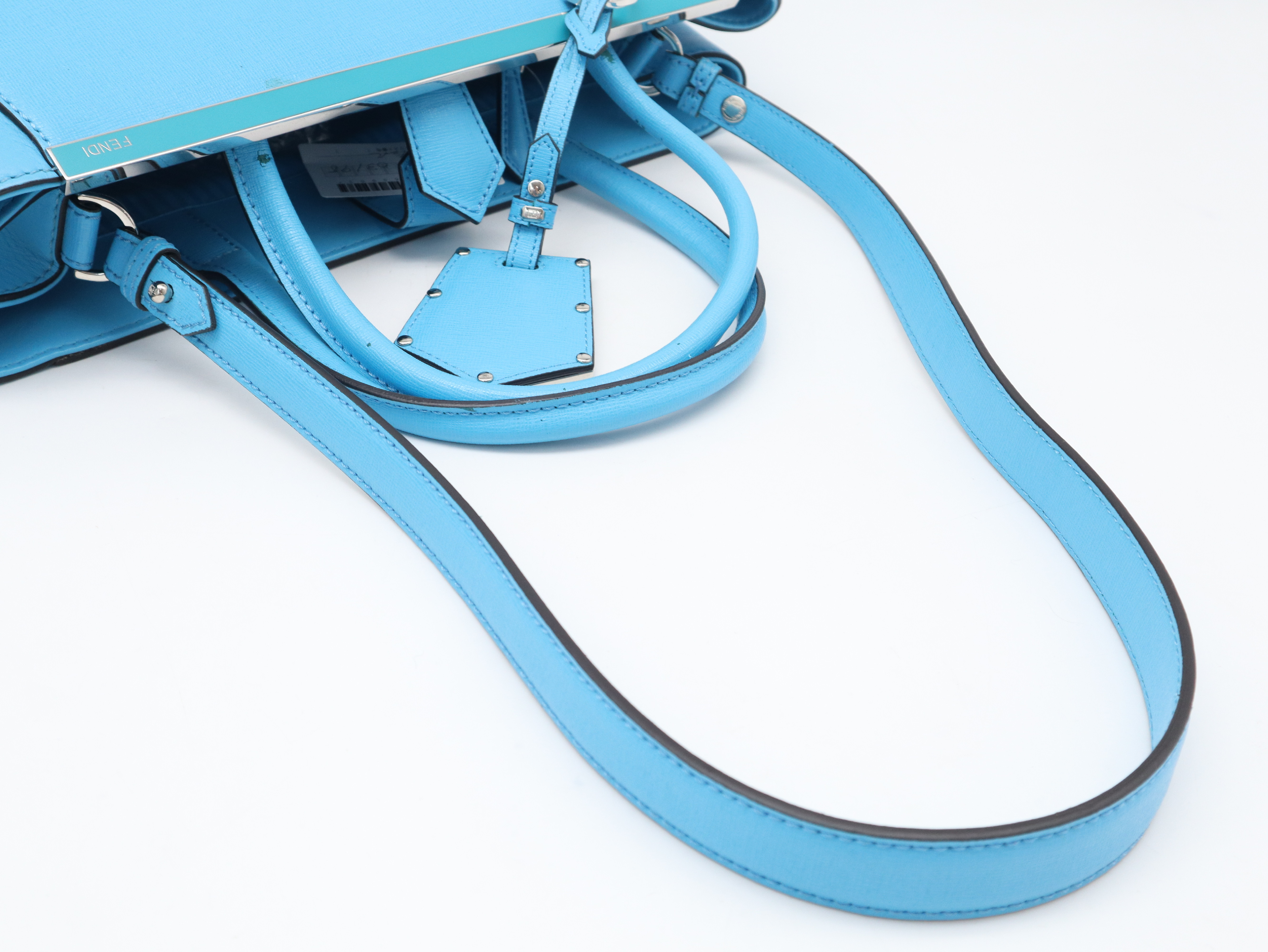 Toujours Satchel Bag, Leather, Blue, with Dust Bag, Handbag — view 6