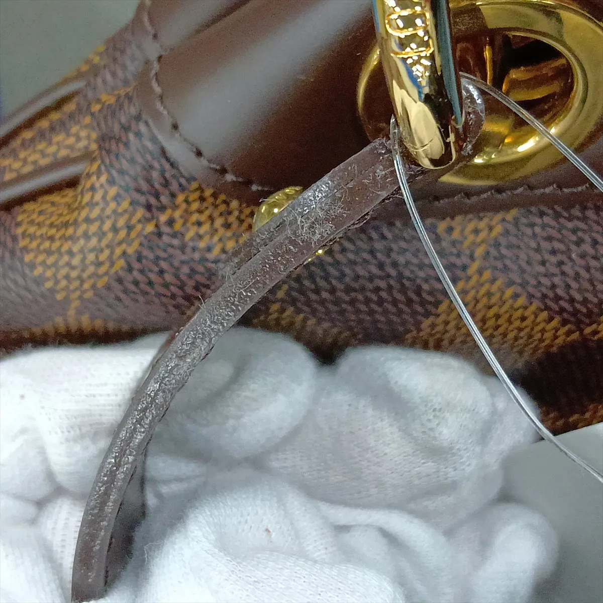 Damier Galliera PM N48212 FL0099 Brown — view 13