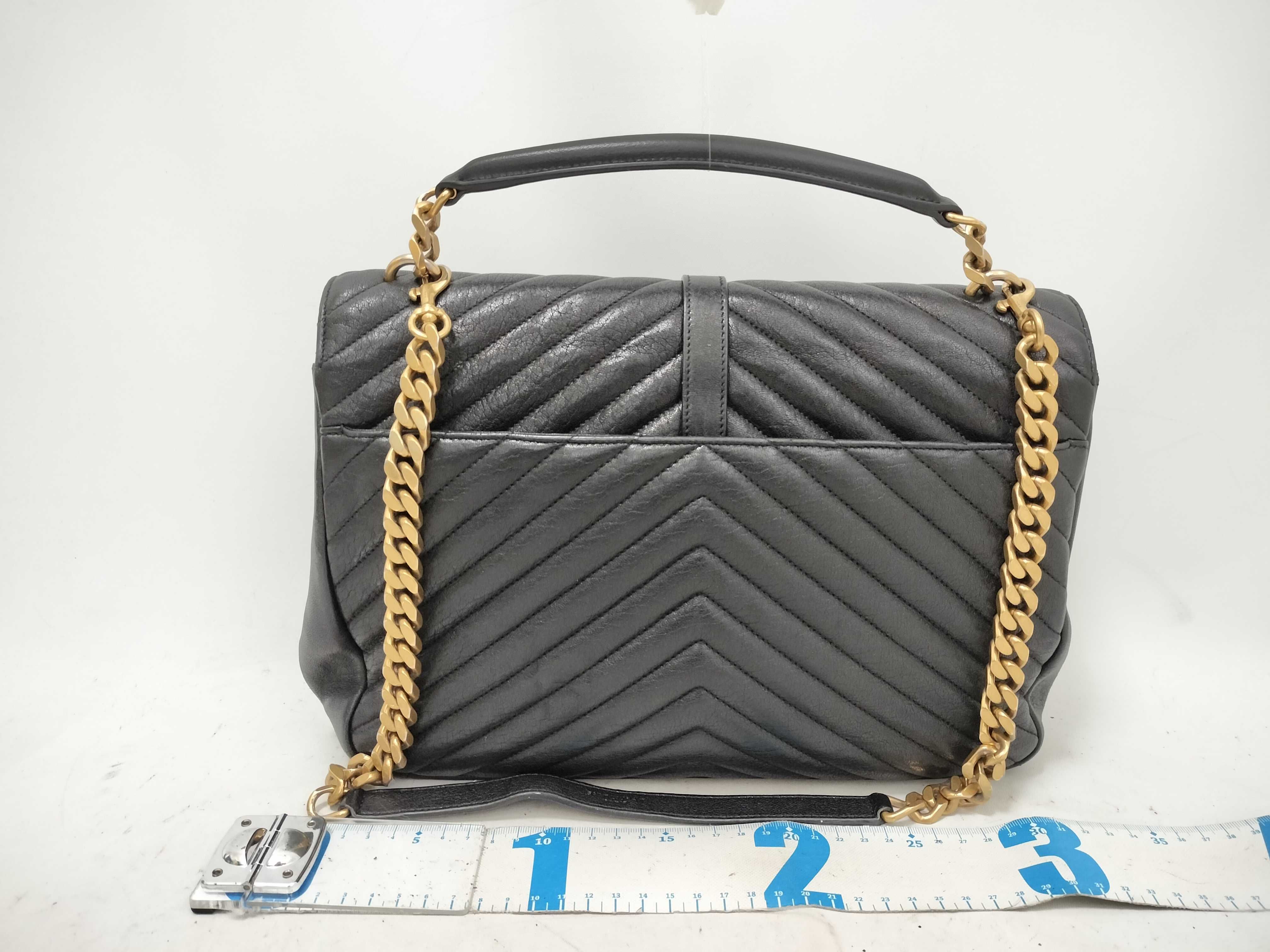 FR-Saint Laurent Paris Leather 2-Way Handbag Black 487212 Shoulder Bag — view 2