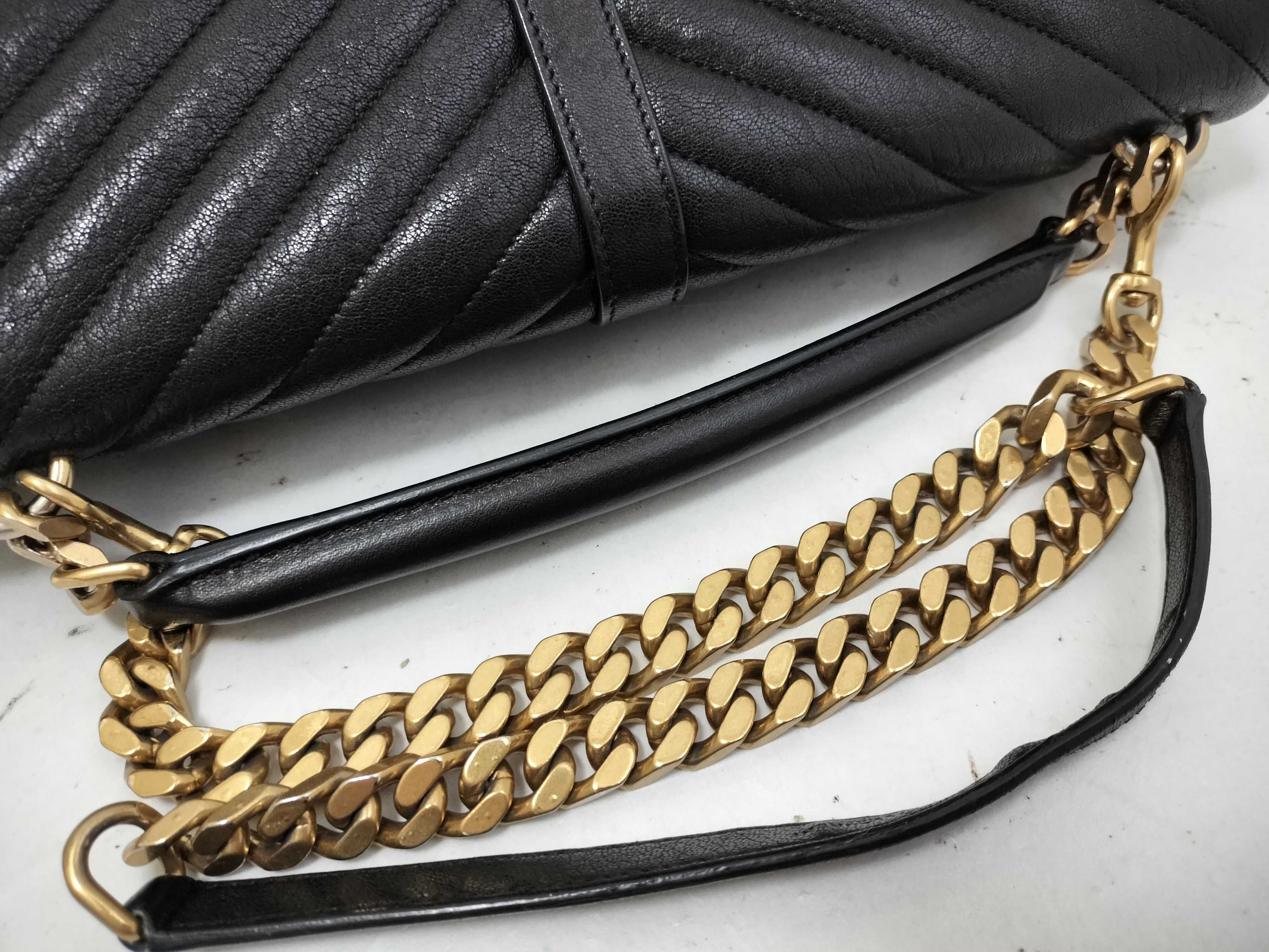 FR-Saint Laurent Paris Leather 2-Way Handbag Black 487212 Shoulder Bag — view 6