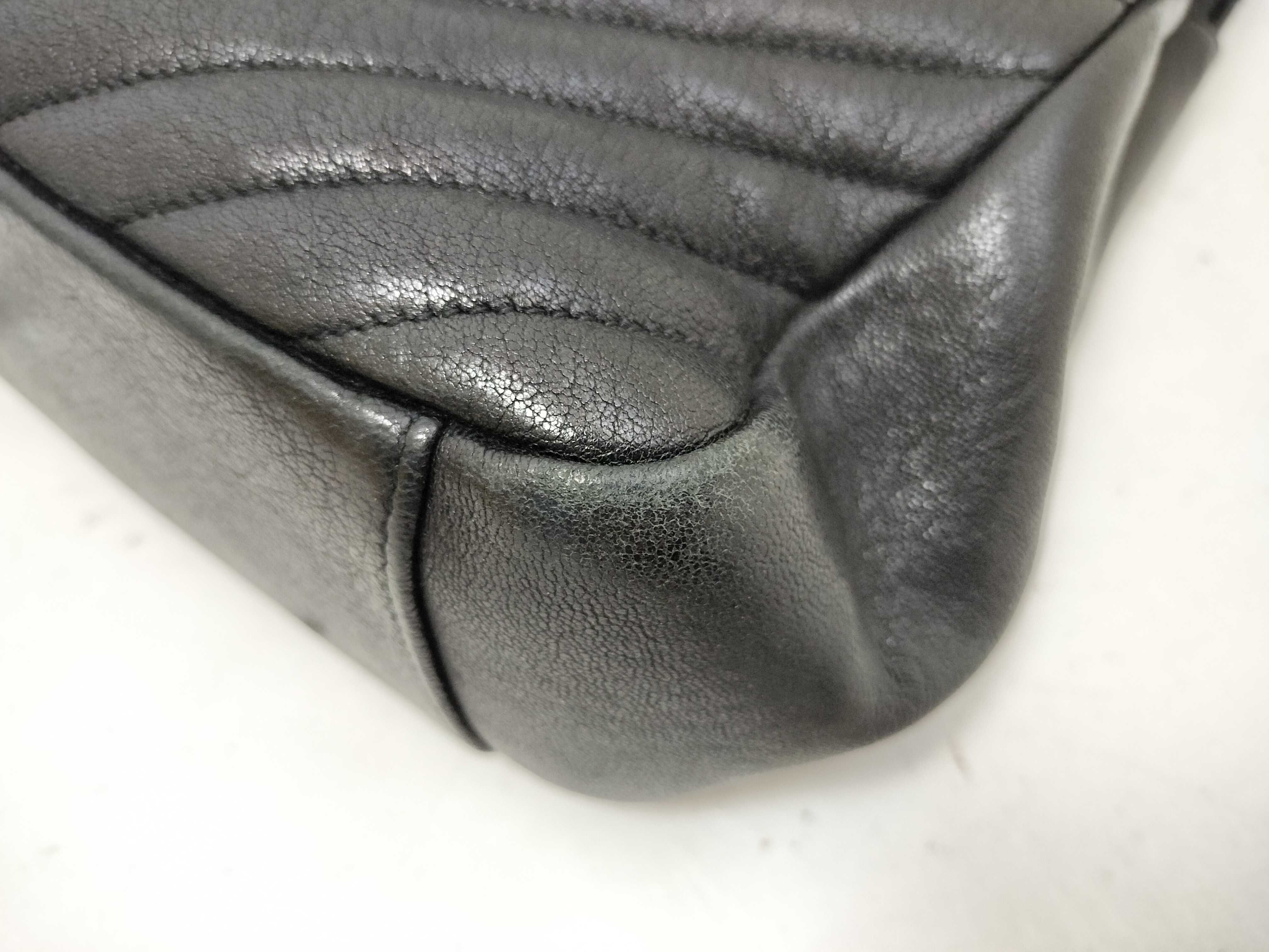 FR-Saint Laurent Paris Leather 2-Way Handbag Black 487212 Shoulder Bag — view 7