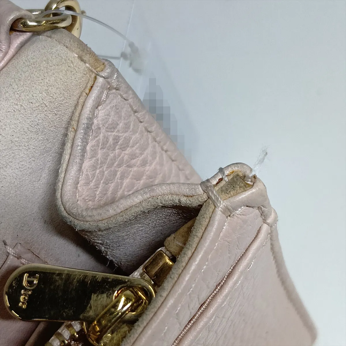 Diorama Leather Chain Wallet Pink — view 13