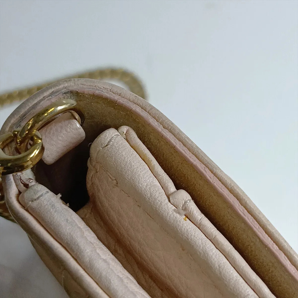 Diorama Leather Chain Wallet Pink — view 15