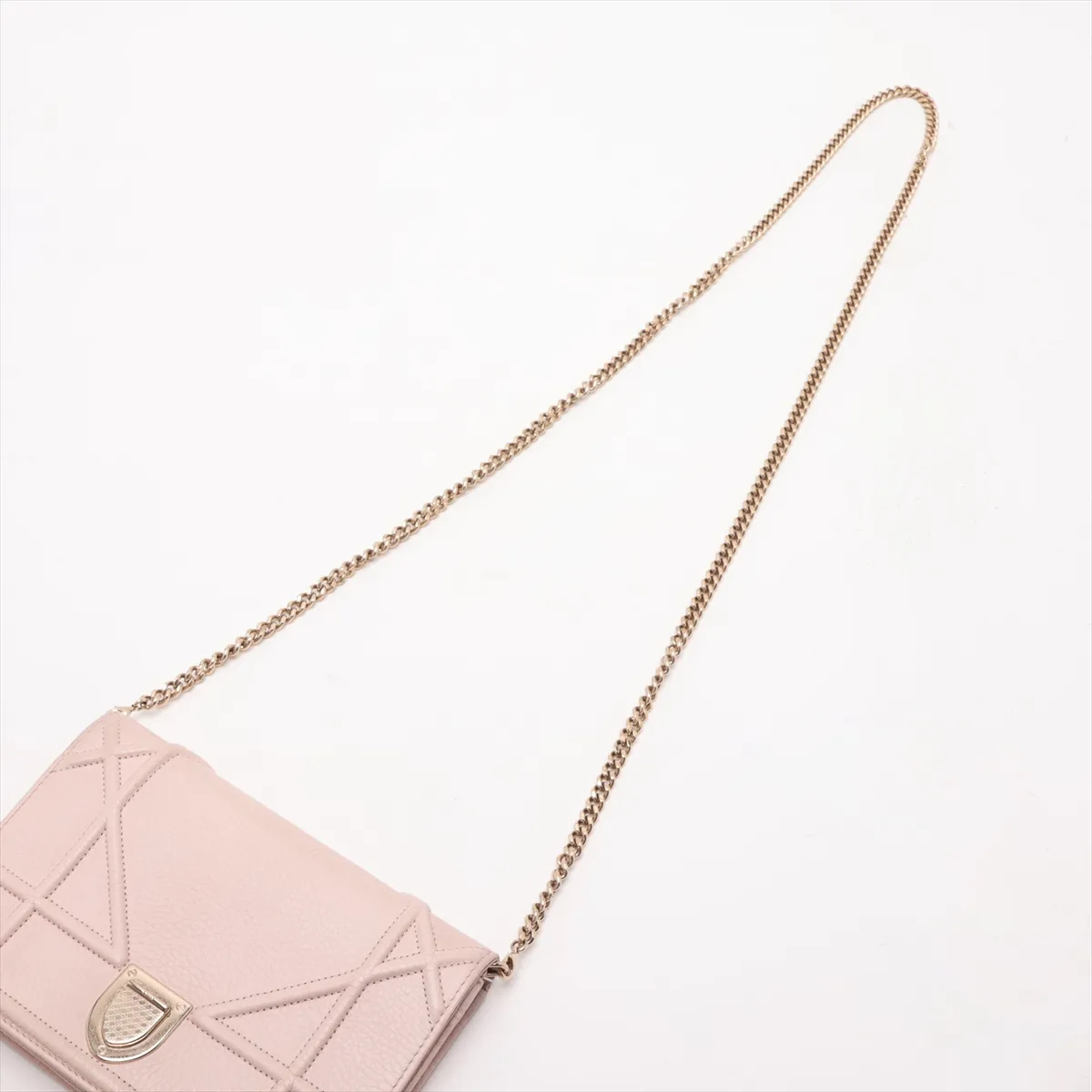 Diorama Leather Chain Wallet Pink — view 5