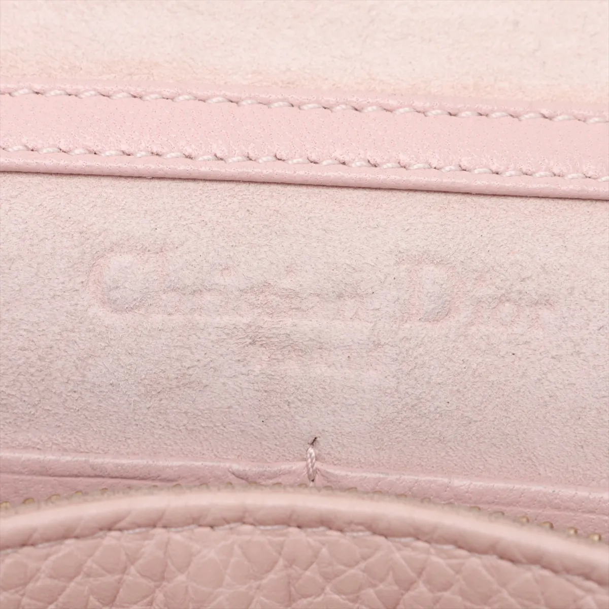 Diorama Leather Chain Wallet Pink — view 9