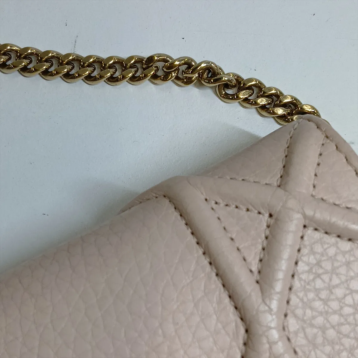 Diorama Leather Chain Wallet Pink — view 10