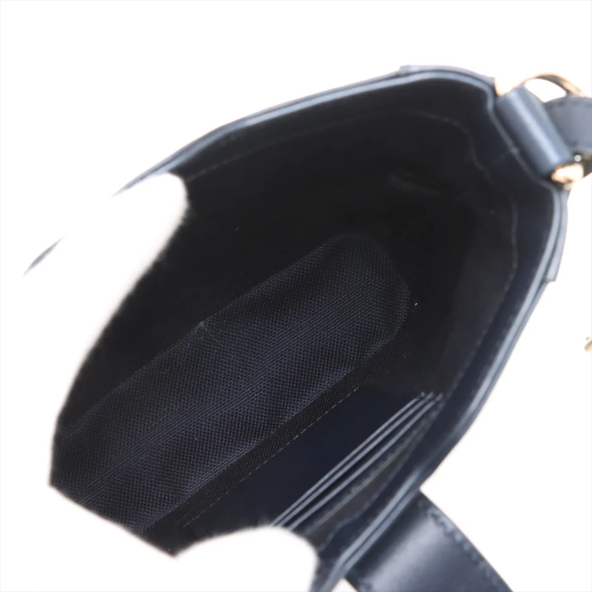 GG Canvas Mini Bucket Bag Canvas x Leather Shoulder Bag Navy 782919 — view 6