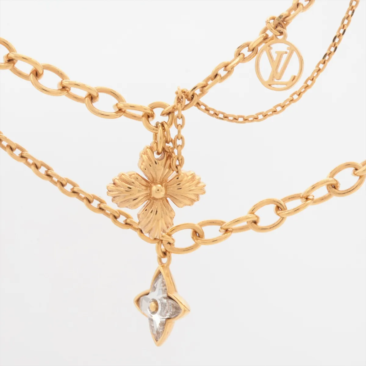 M68374 Collier Blooming Strass LB0290 Necklace GP Gold - — view 2