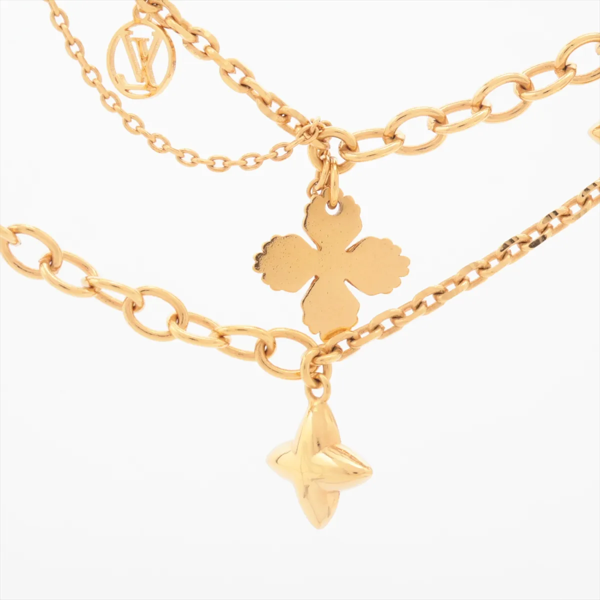M68374 Collier Blooming Strass LB0290 Necklace GP Gold - — view 3