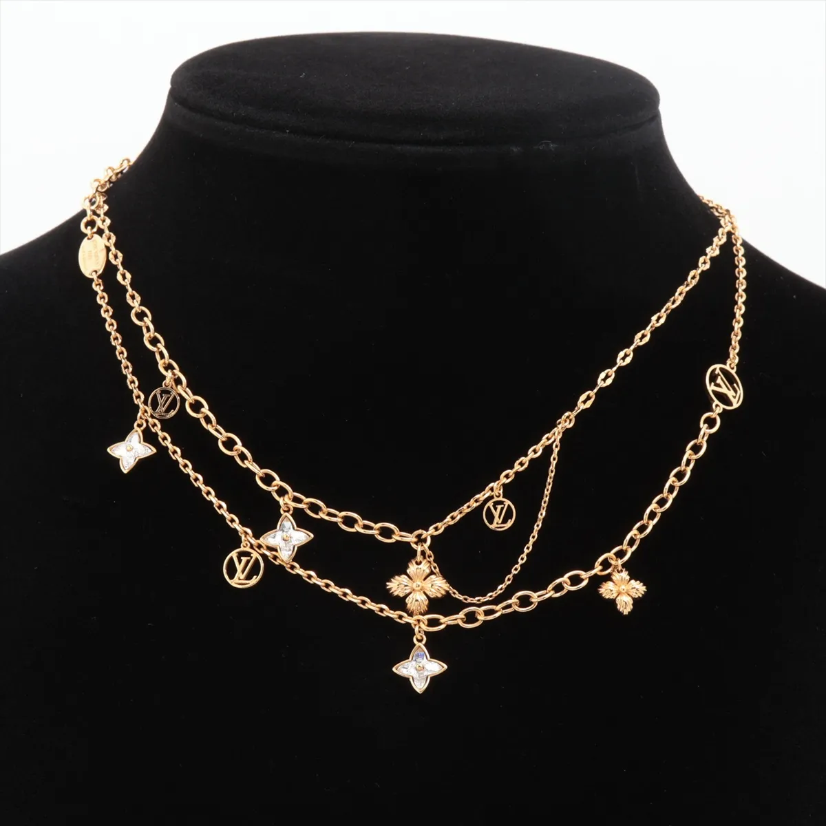 M68374 Collier Blooming Strass LB0290 Necklace GP Gold - — view 6