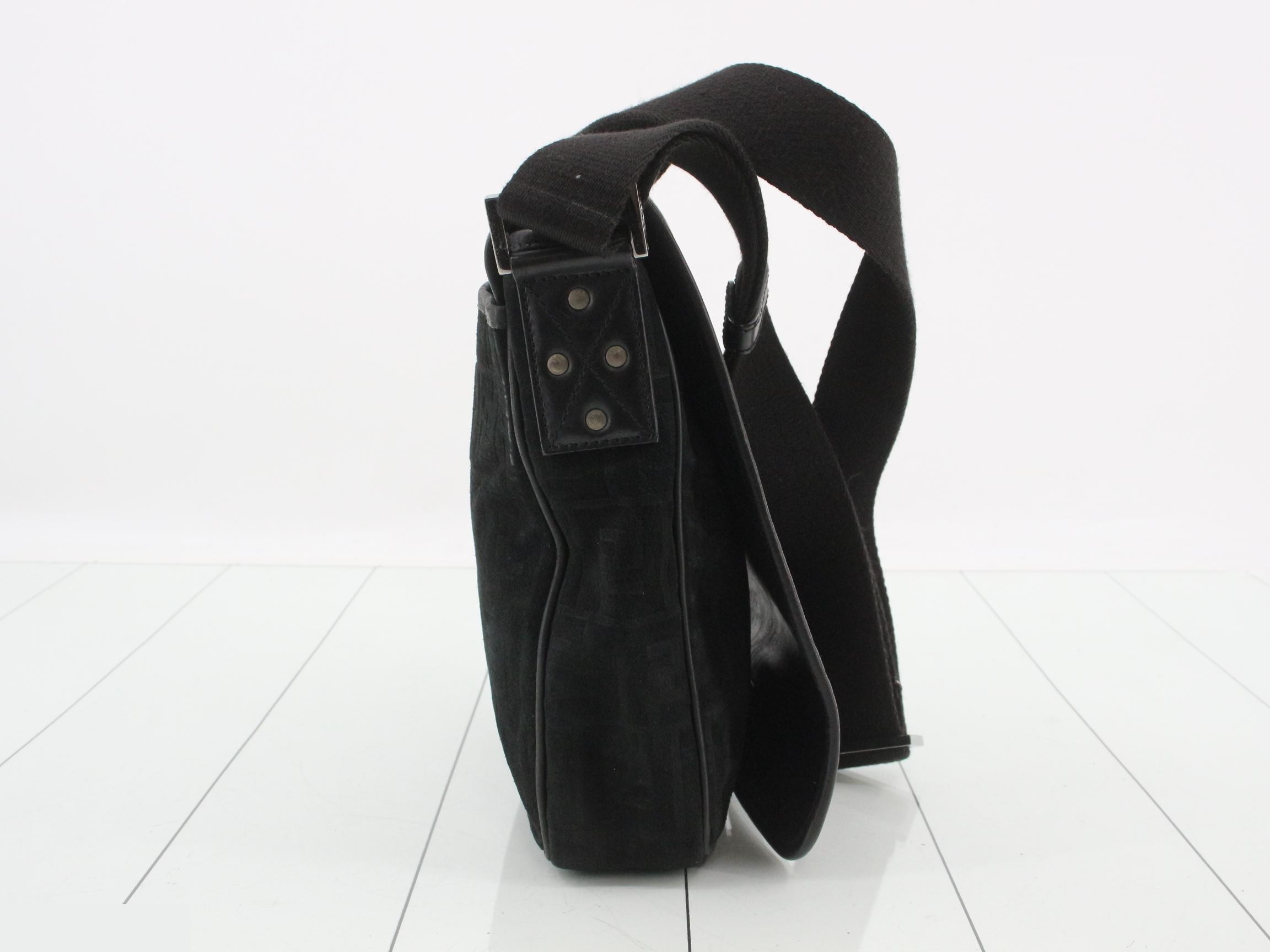 Shoulder bag, black, suede — view 4
