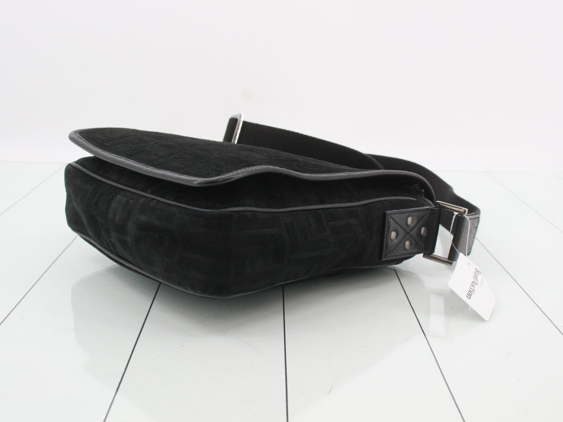Shoulder bag, black, suede — view 6