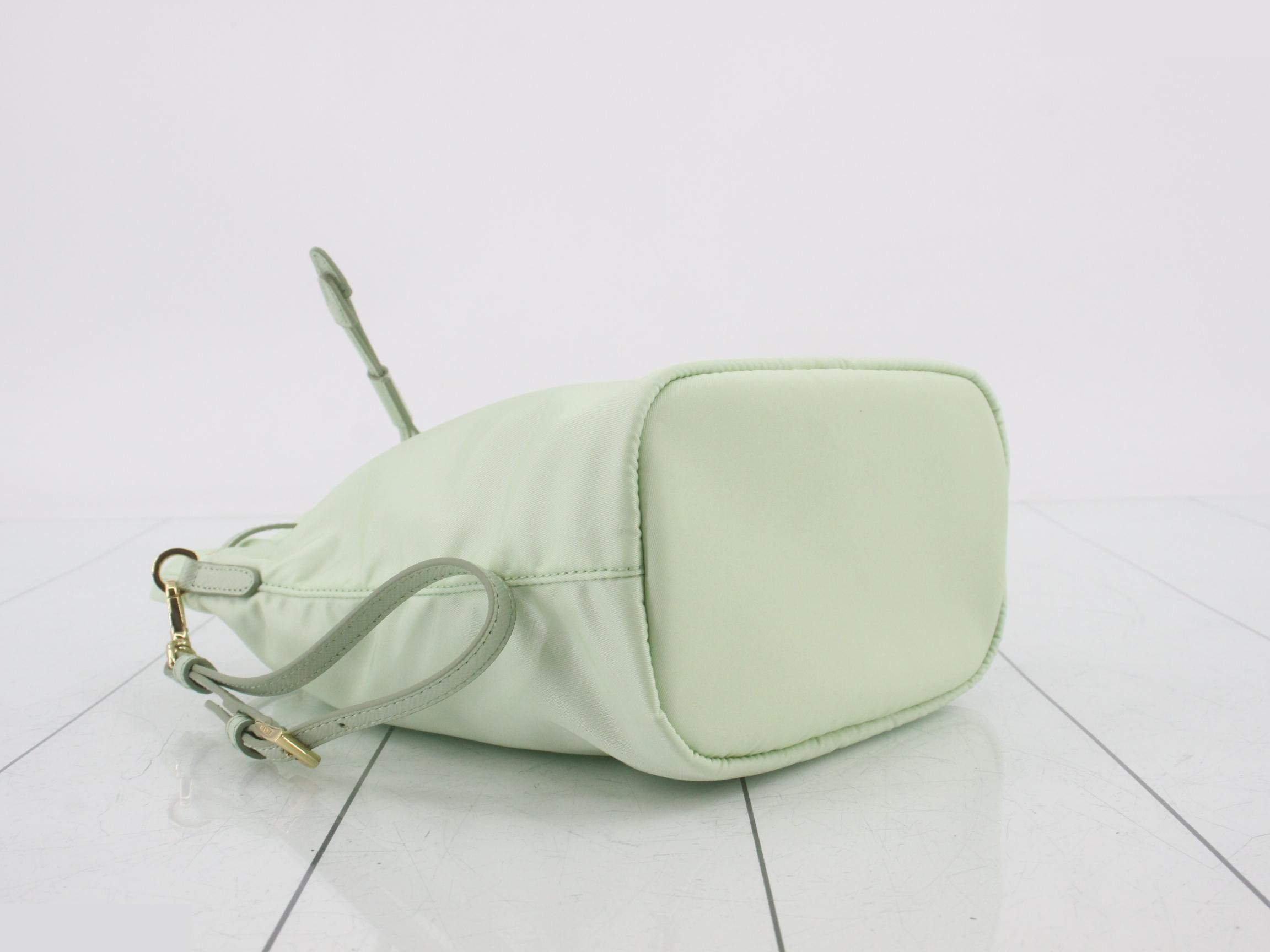 RE-NYLON Drawstring Pouch Bag - Light Green — view 5