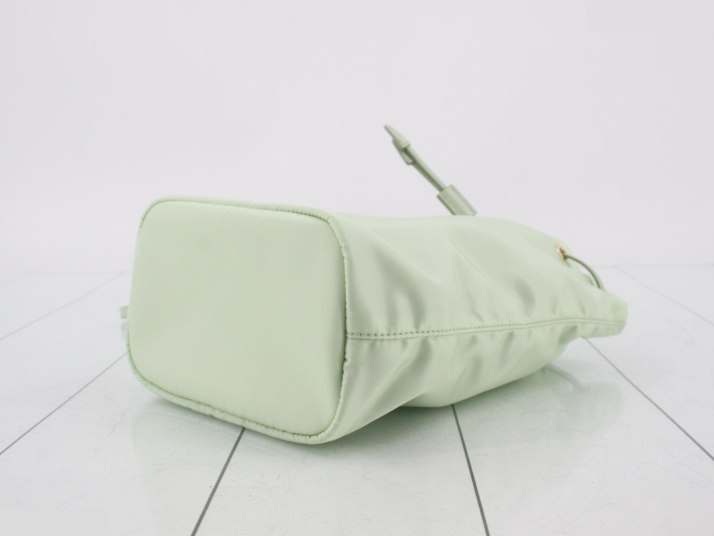 RE-NYLON Drawstring Pouch Bag - Light Green — view 6