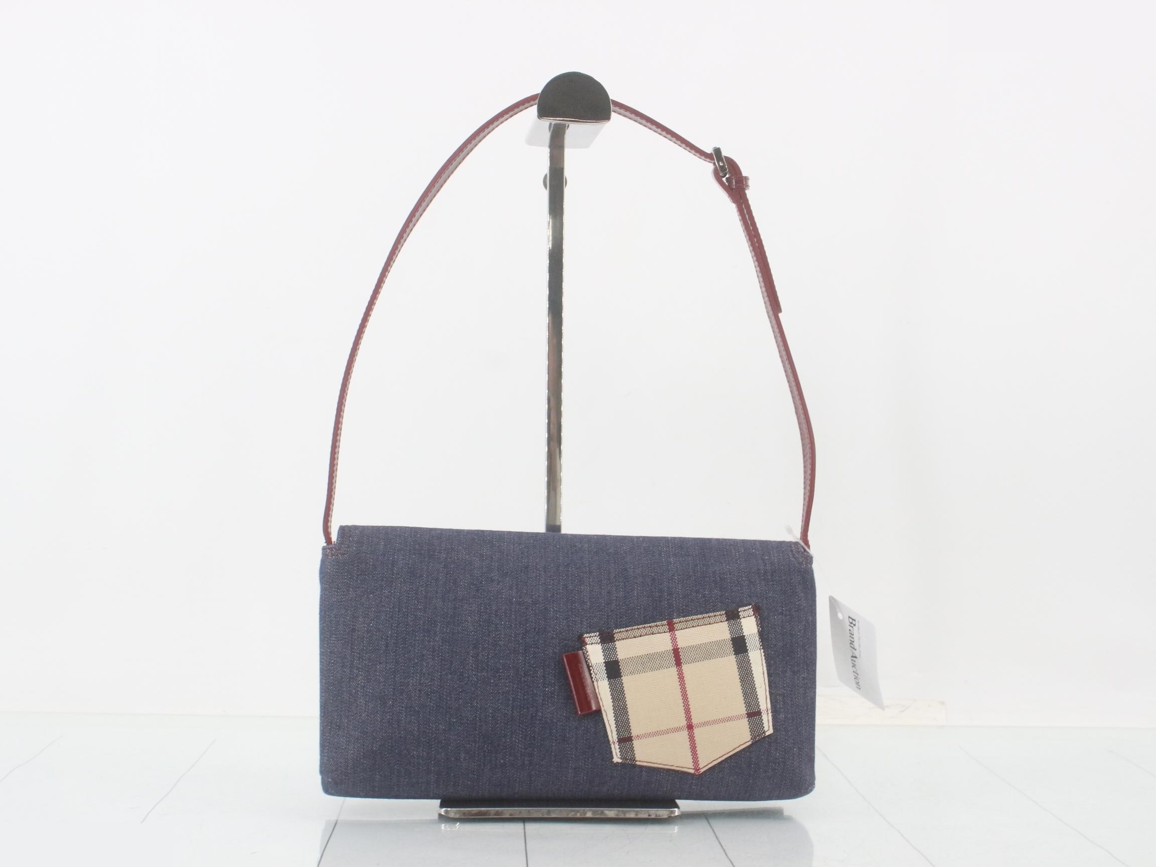 Other line: One-shoulder bag, denim, red — view 2
