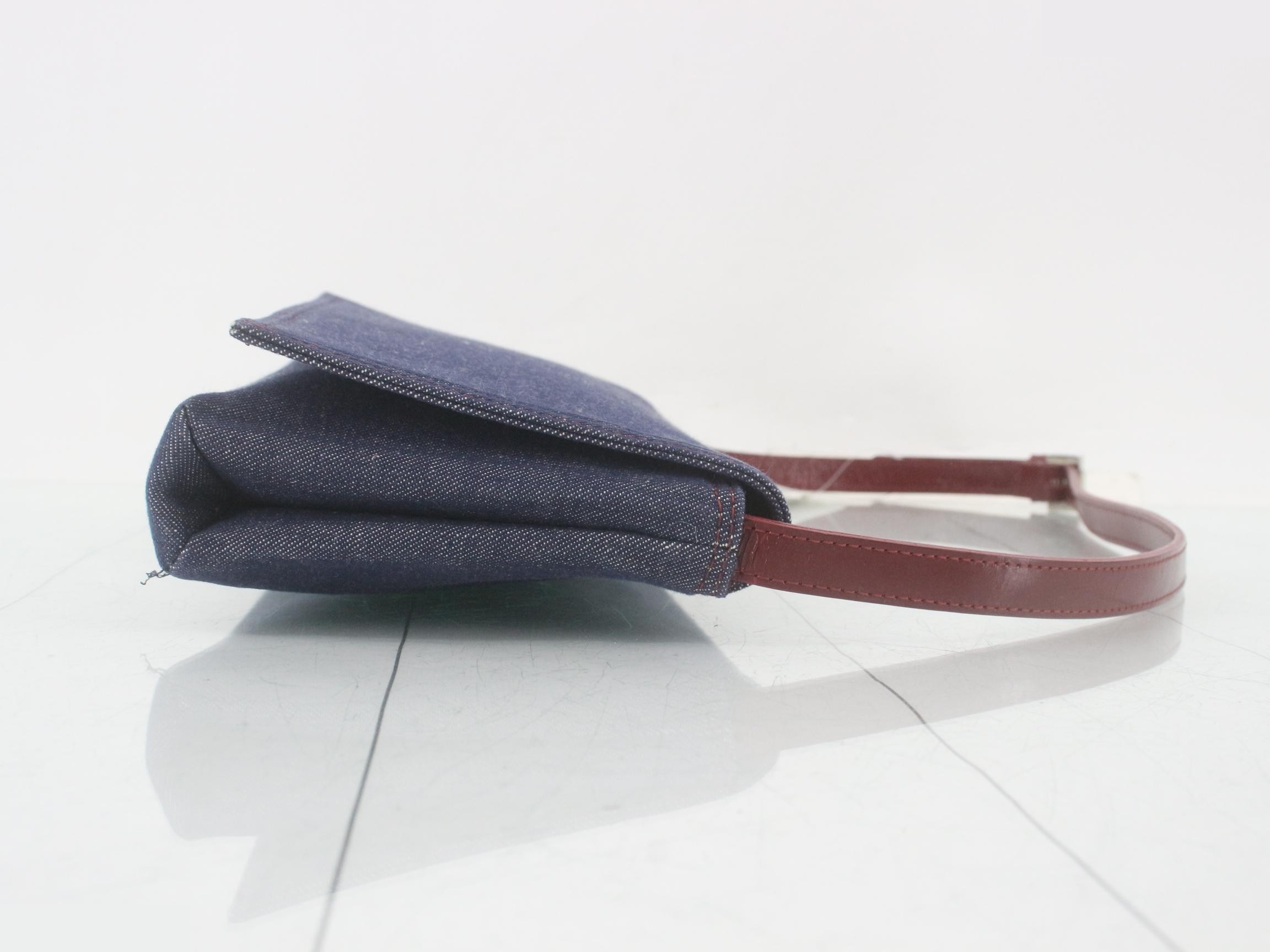 Other line: One-shoulder bag, denim, red — view 3
