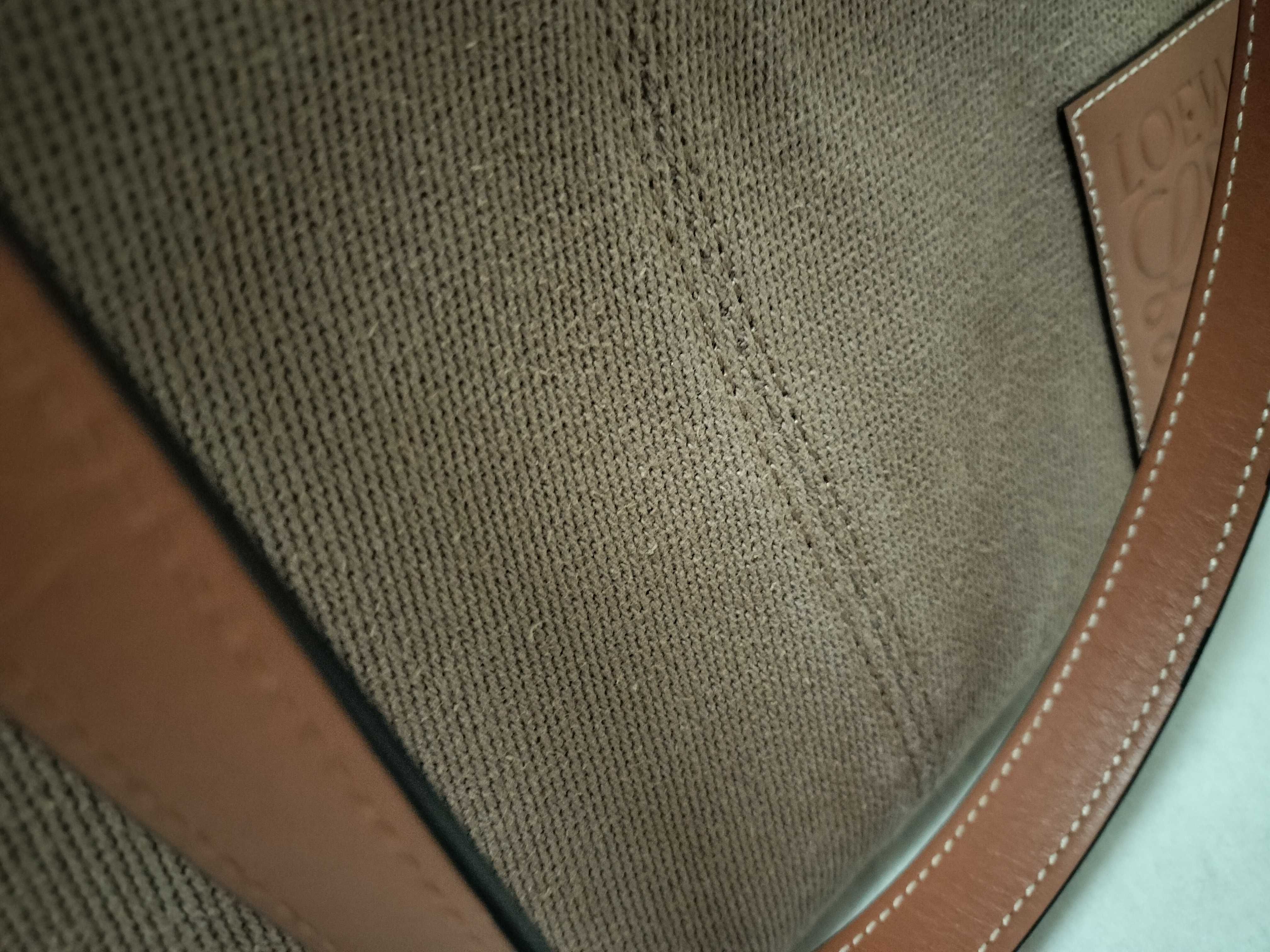 Cushion Canvas x Leather Tote Bag, Brown Tote Bag — view 14