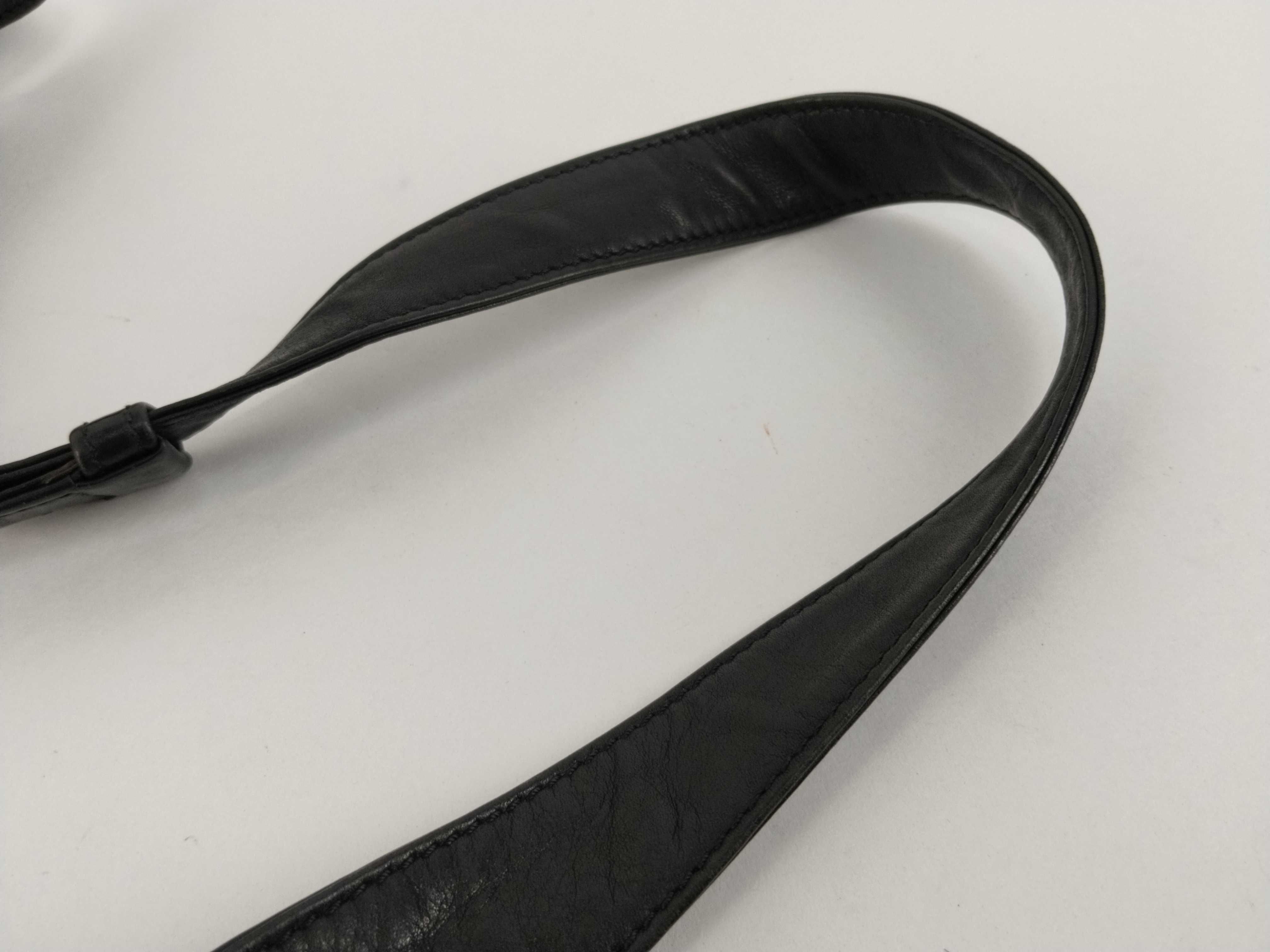 Leather Circle Logo One-Shoulder Bag, Black Shoulder Bag — view 4