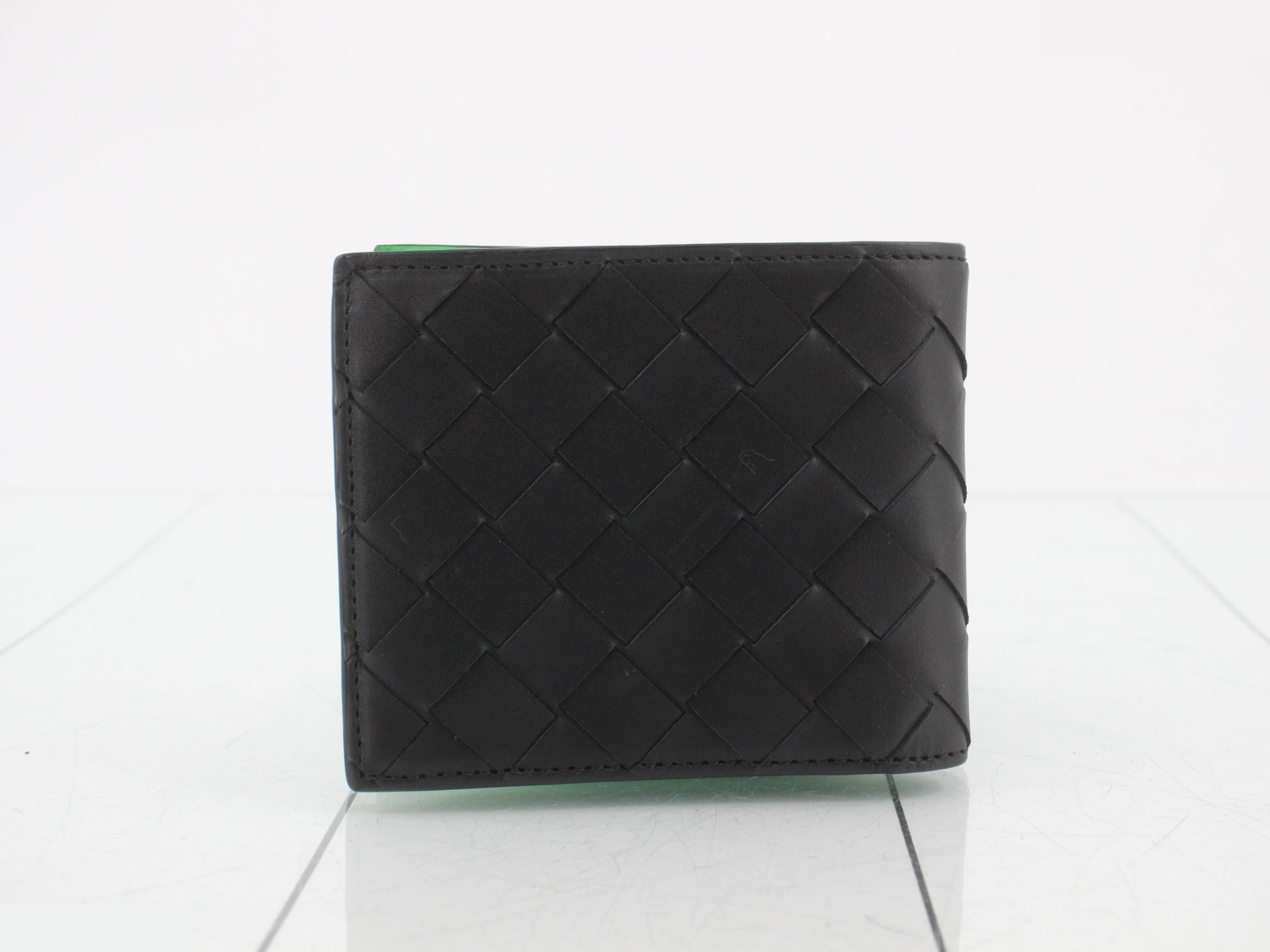 Intrecciato bi-fold wallet, black — view 2