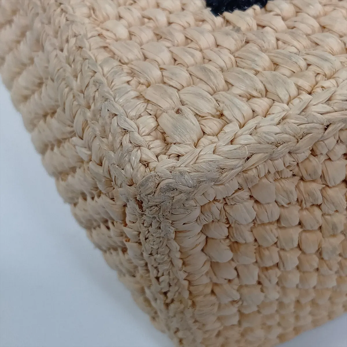 Font Tote Mini Raffia x Leather 2-Way Handbag Brown — view 11