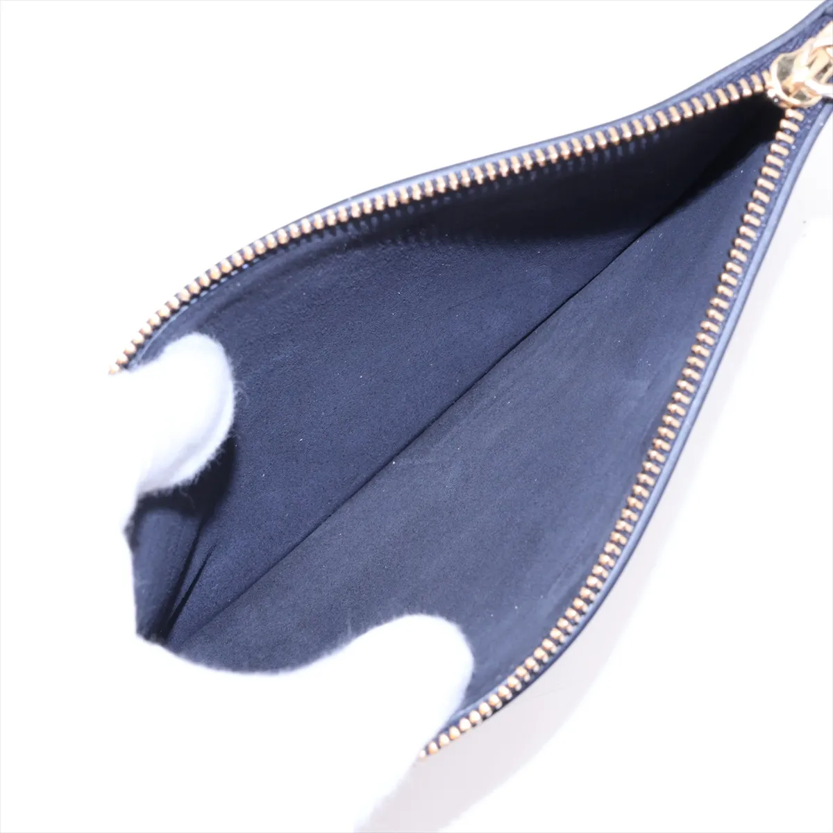 Oblique Toujours Denim x Leather Handbag, Blue — view 8