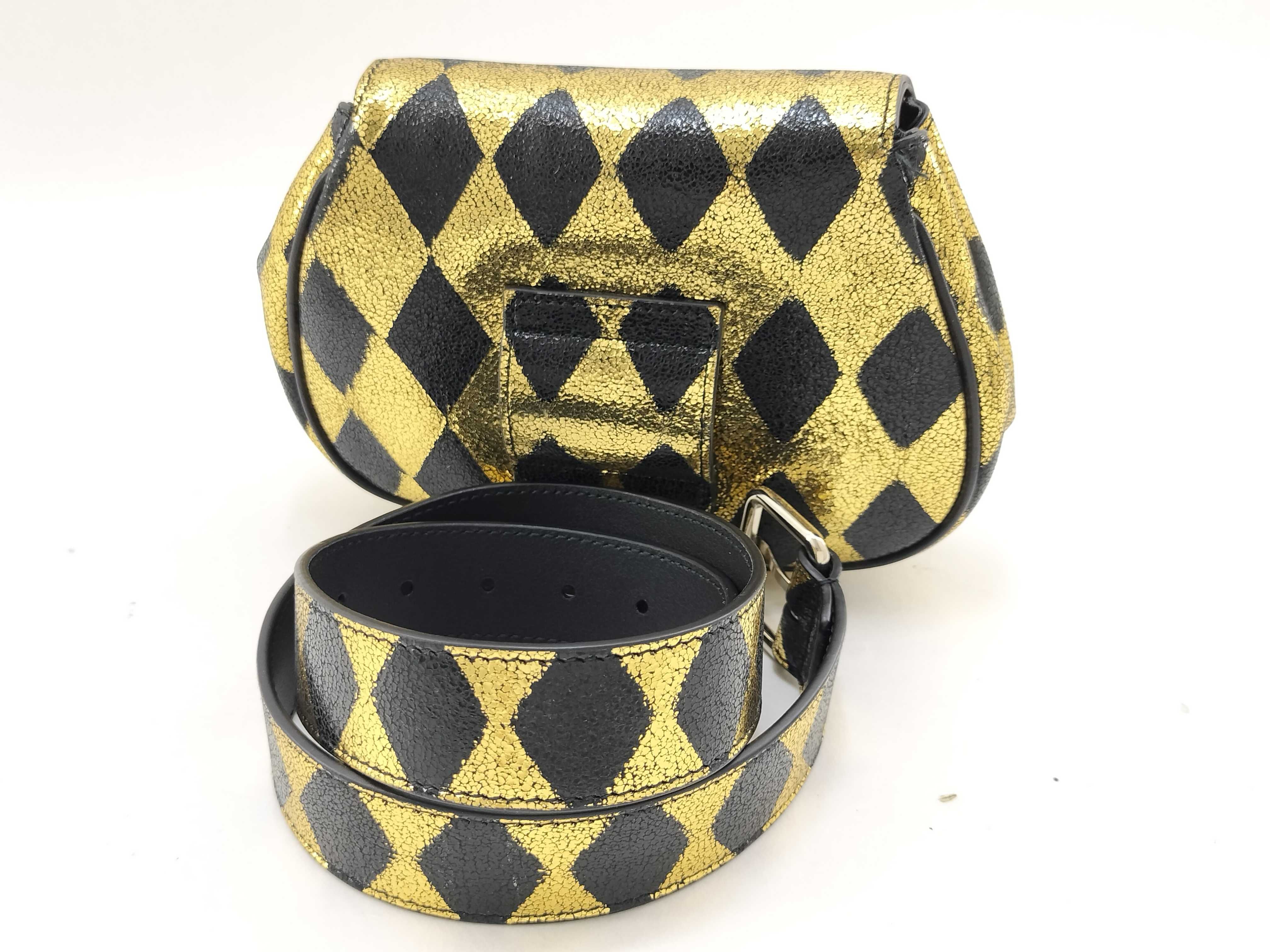 Belt Bag Leather Gold Shoulder Bag — view 5