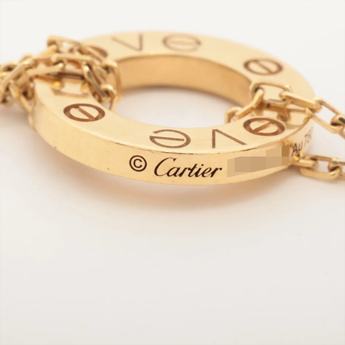 Love Circle 2P Diamond Bracelet 750(YG) 4.3g EXD437 Damage — view 5