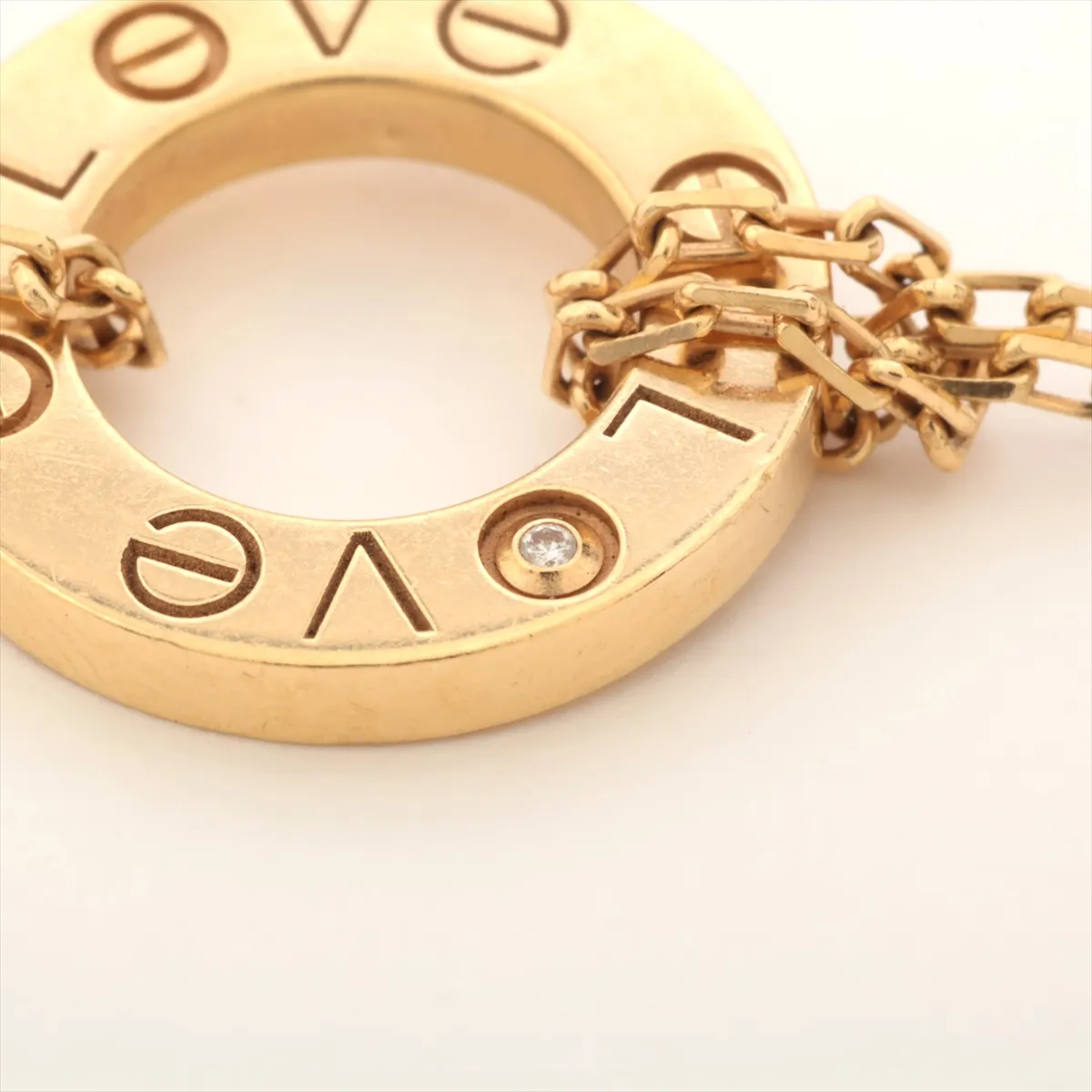 Love Circle 2P Diamond Bracelet 750(YG) 4.3g EXD437 Damage — view 6